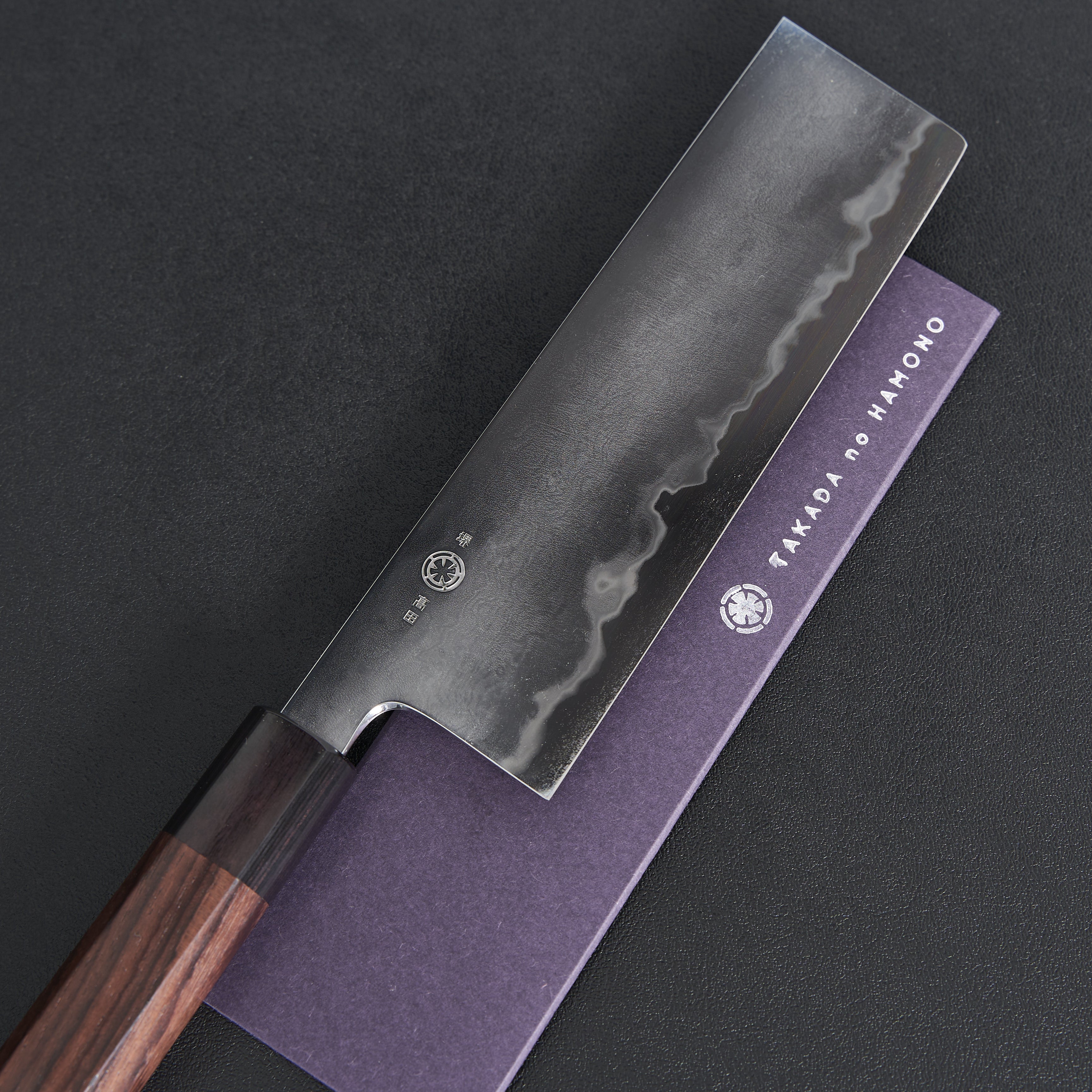 Japanese bone cutting Knife - IKENAMI HAMONO - White steel 1and soft iron  Size: 12,5cm