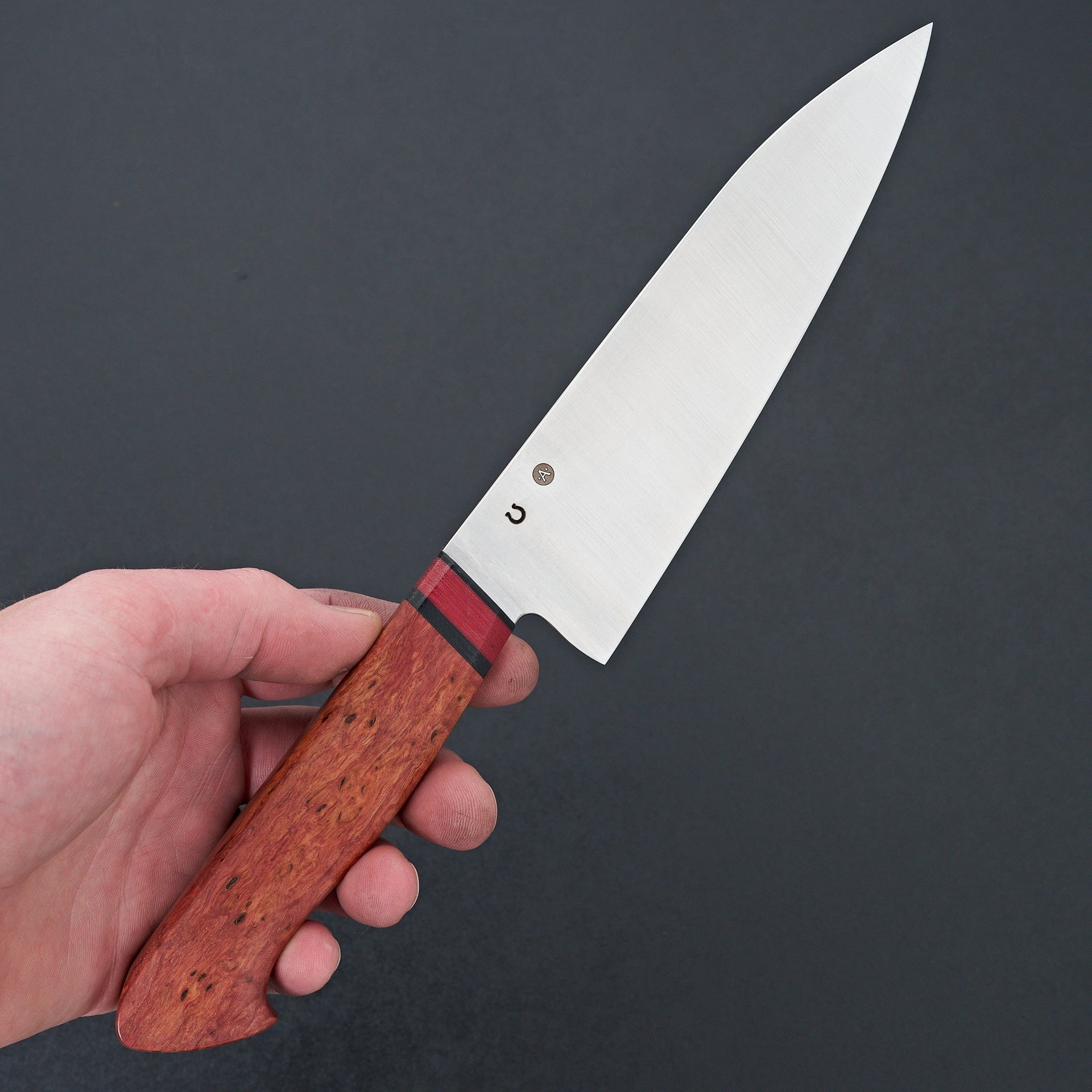 Acre Forge 6.5" Funayuki Red Dyed Birch by Ryan-Knife-Acre Forge-Carbon Knife Co