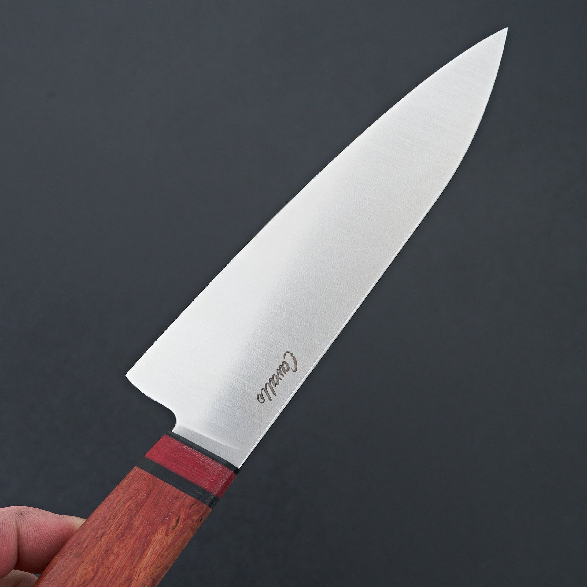 Acre Forge 6.5" Funayuki Red Dyed Birch by Ryan-Knife-Acre Forge-Carbon Knife Co