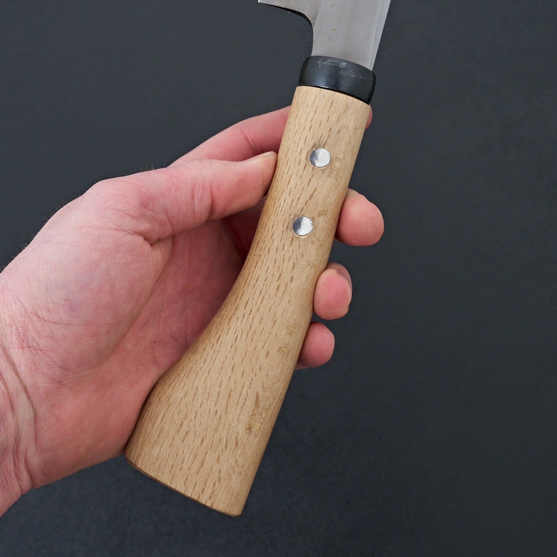 Ajikataya Kengata Hatchet 210mm Oak Handle (Single Bevel)-Knife-Hitohira-Carbon Knife Co