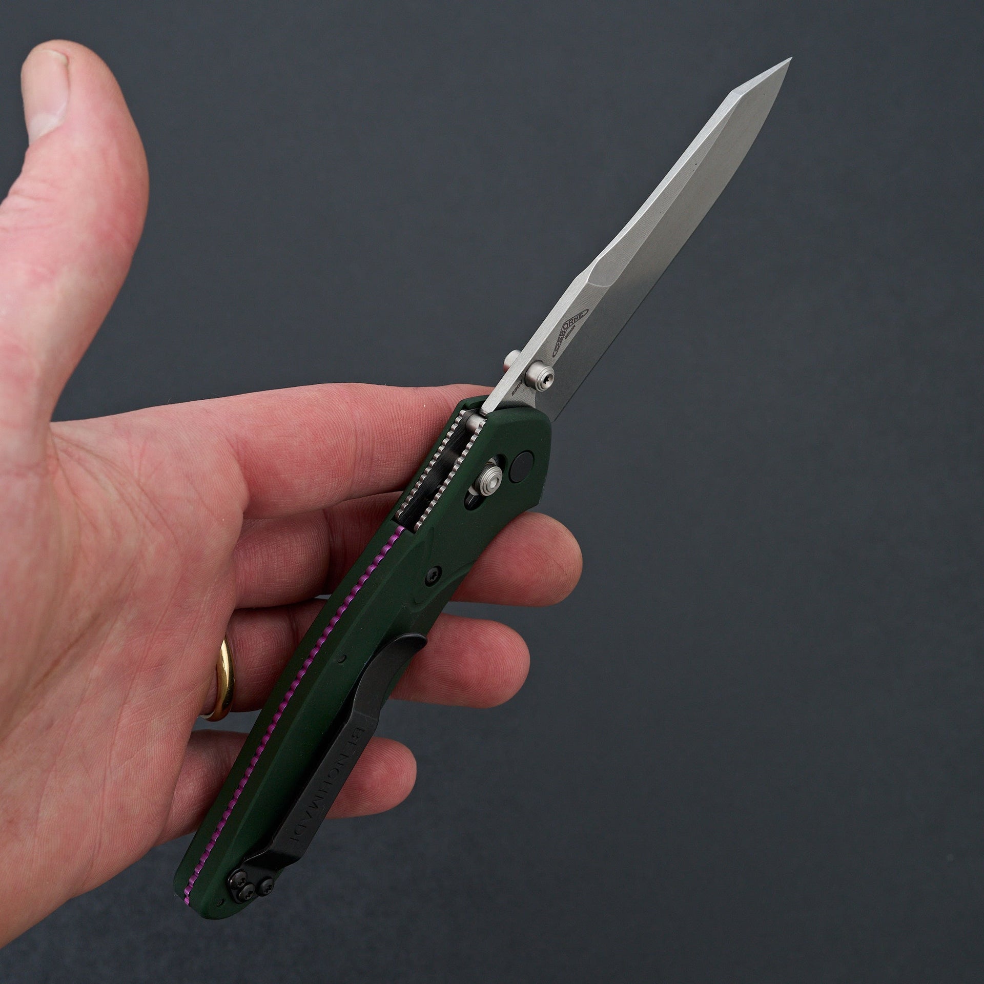 Benchmade 940 Osborne Green Aluminum-Knife-Benchmade-Carbon Knife Co
