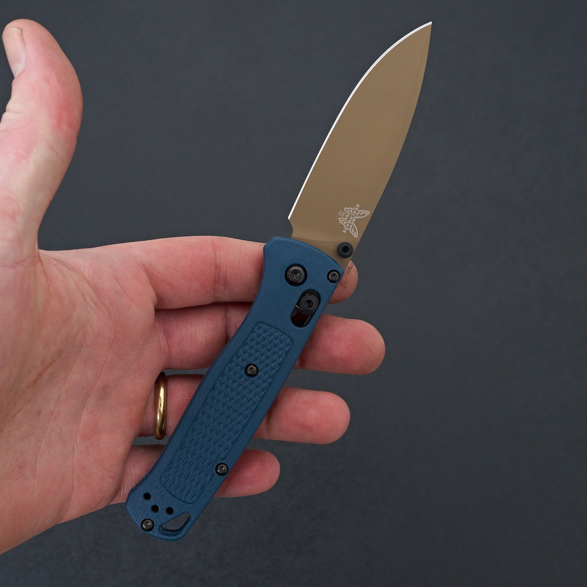 Benchmade Bugout Crater Blue Grivory-Knife-Benchmade-Carbon Knife Co