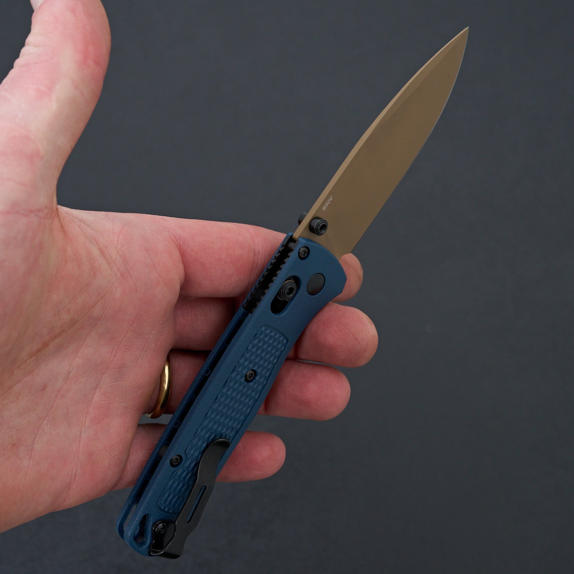 Benchmade Bugout Crater Blue Grivory-Knife-Benchmade-Carbon Knife Co