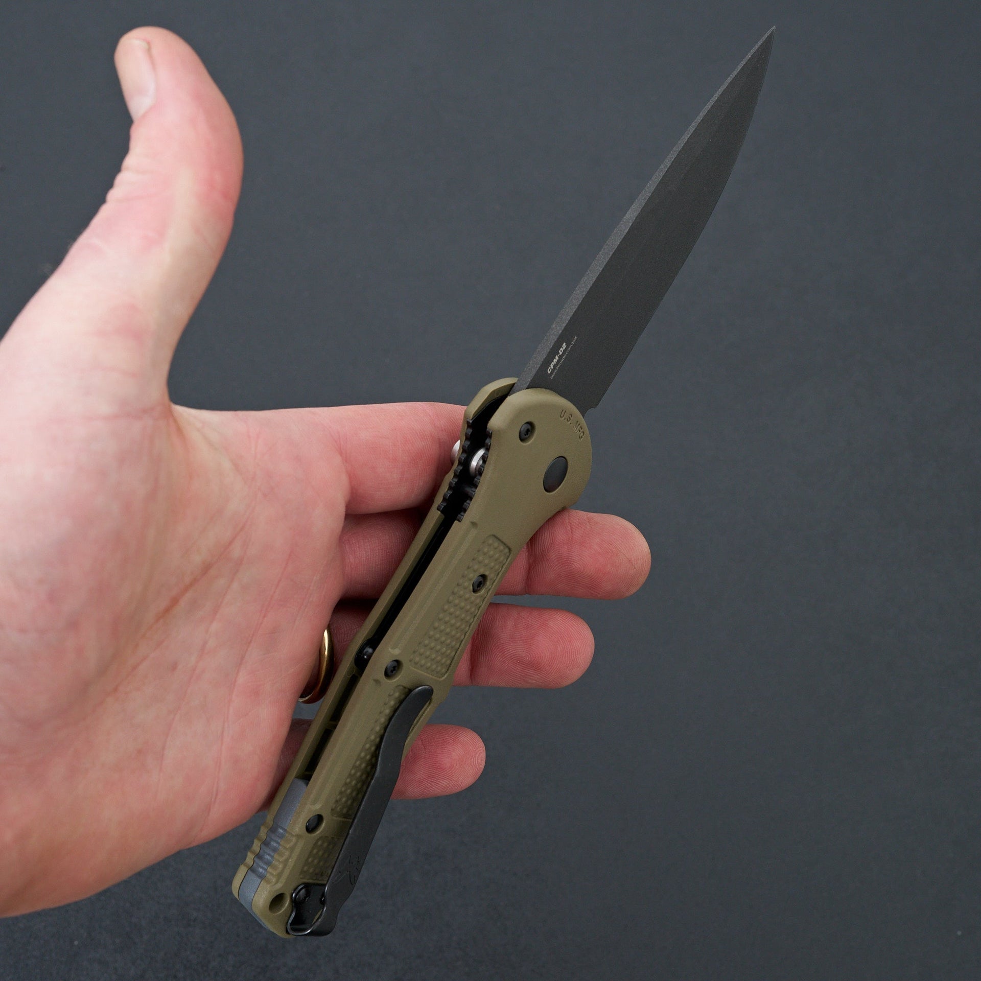 Benchmade Claymore Automatic Knife Ranger Green Grivory-Knife-Benchmade-Carbon Knife Co