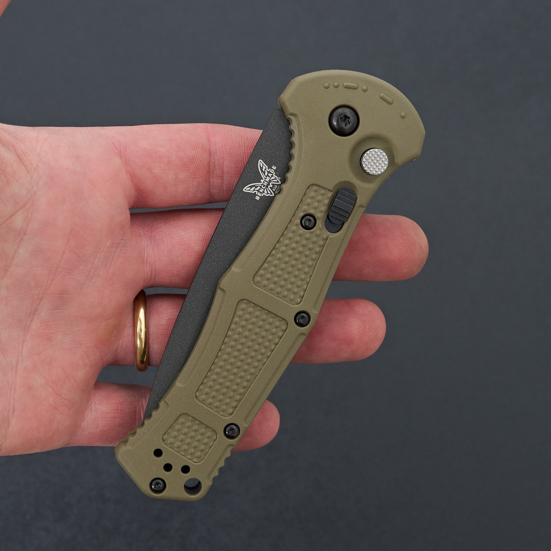 Benchmade Claymore Automatic Knife Ranger Green Grivory-Knife-Benchmade-Carbon Knife Co