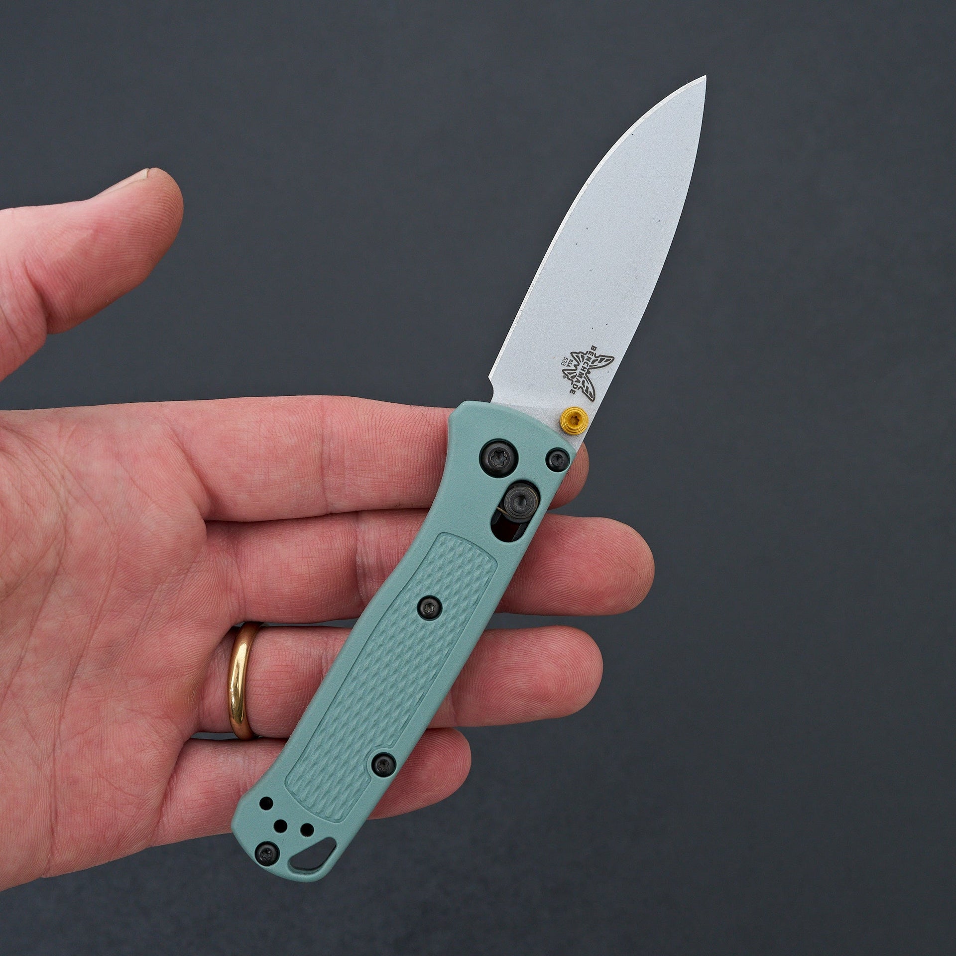 Benchmade Mini Bugout Sage Green Grivory-Knife-Benchmade-Carbon Knife Co