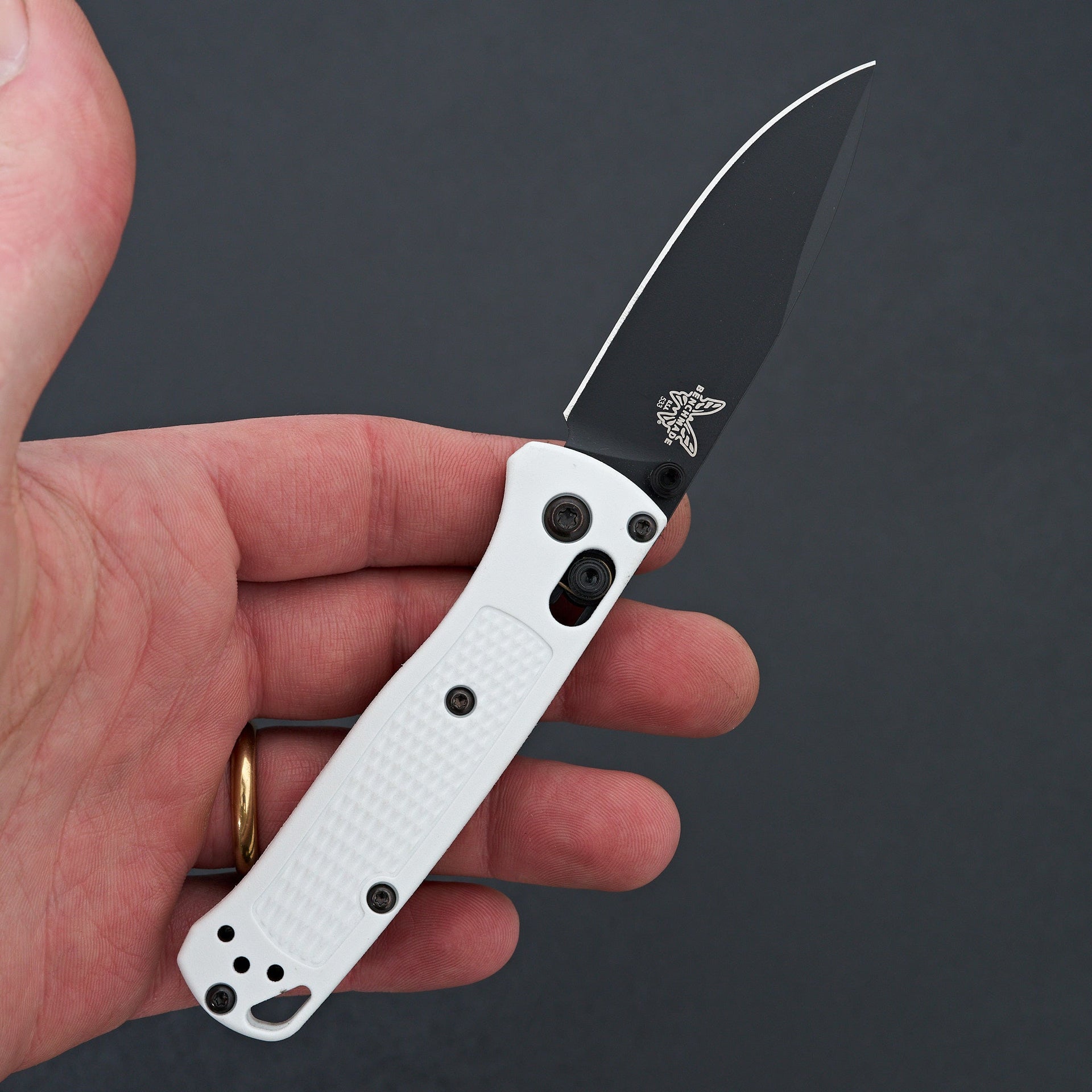 Benchmade Mini Bugout White Grivory-Knife-Benchmade-Carbon Knife Co