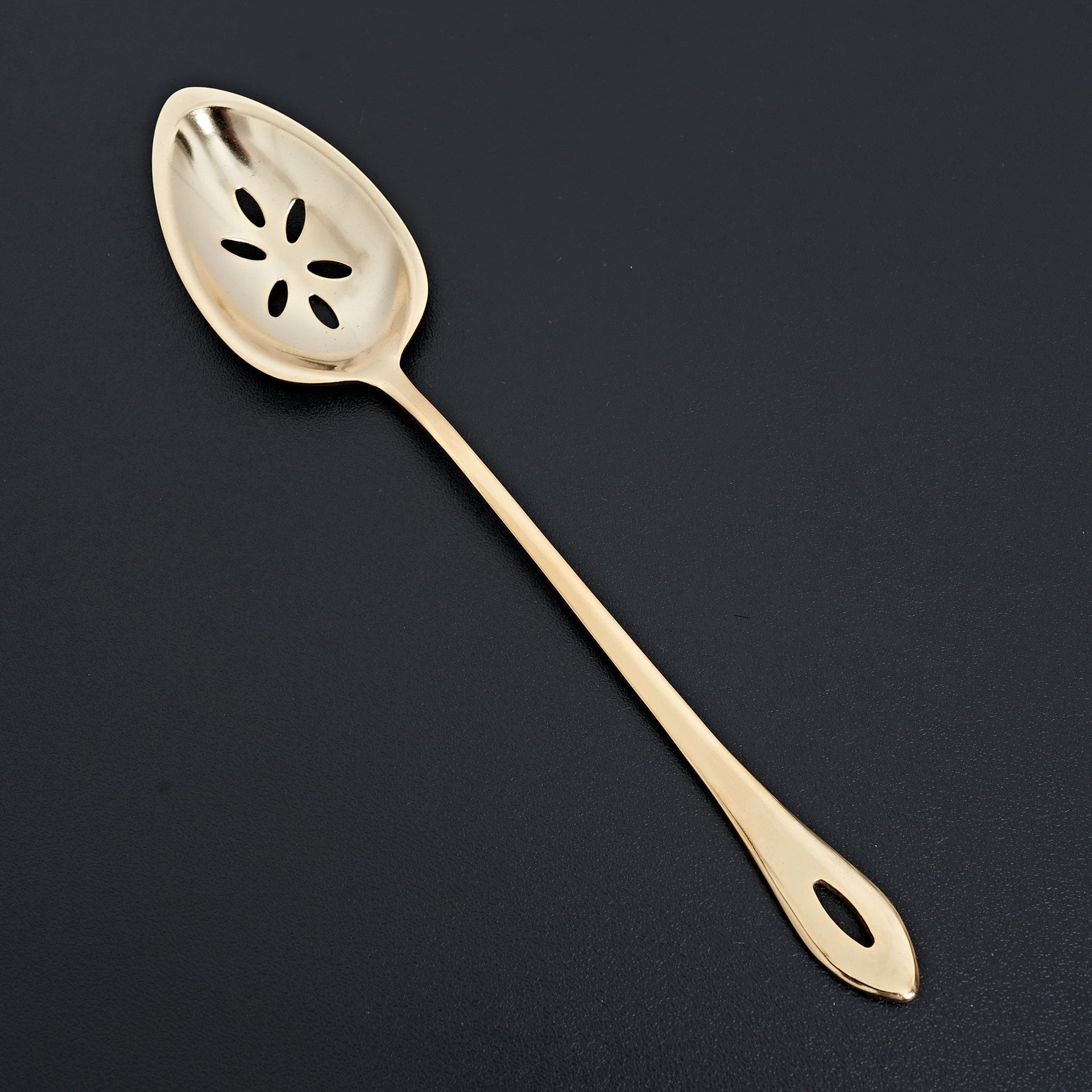 Gestura 00 Slotted Gold Spoon-Cooking Tool-Gestura-Carbon Knife Co
