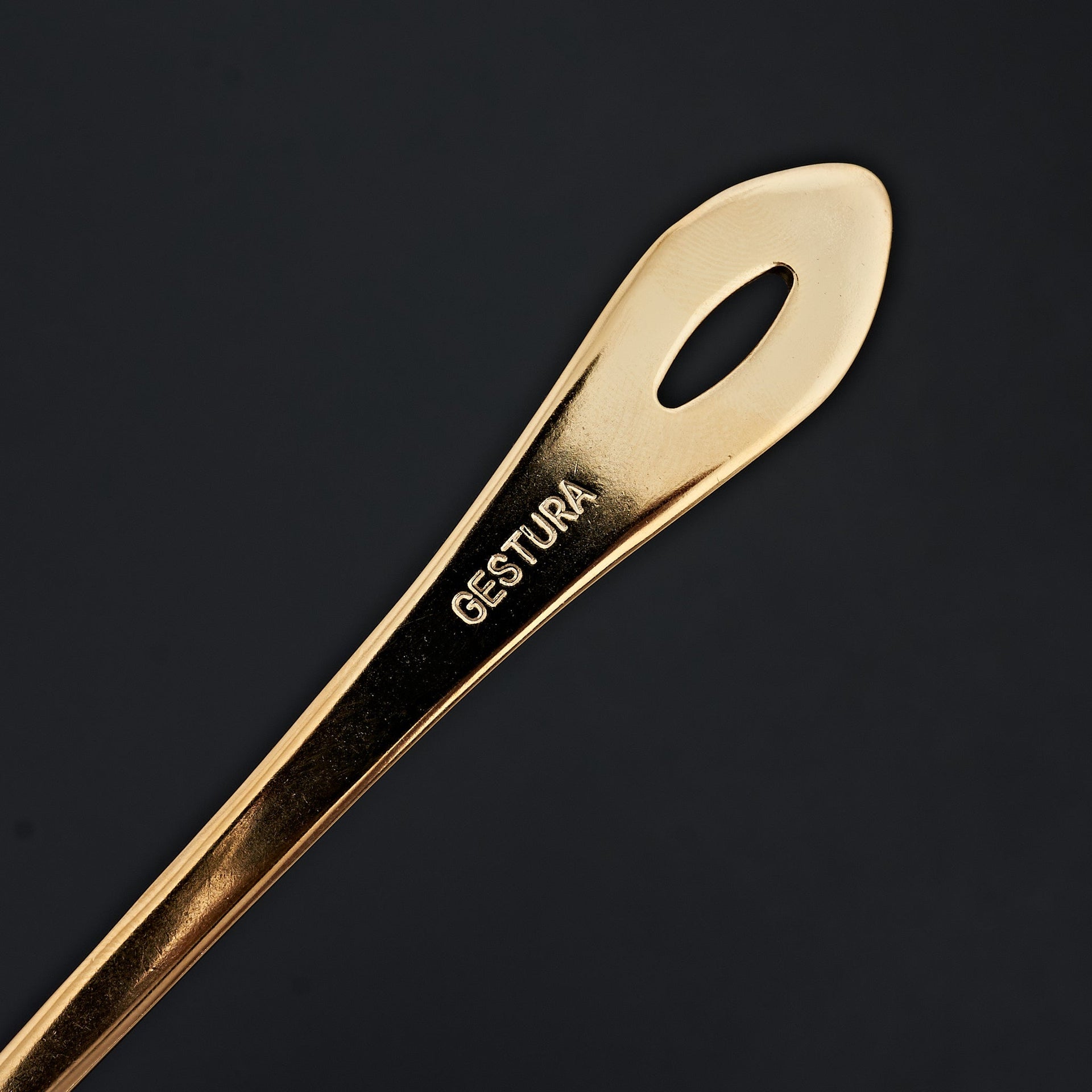 Gestura 00 Slotted Gold Spoon-Cooking Tool-Gestura-Carbon Knife Co