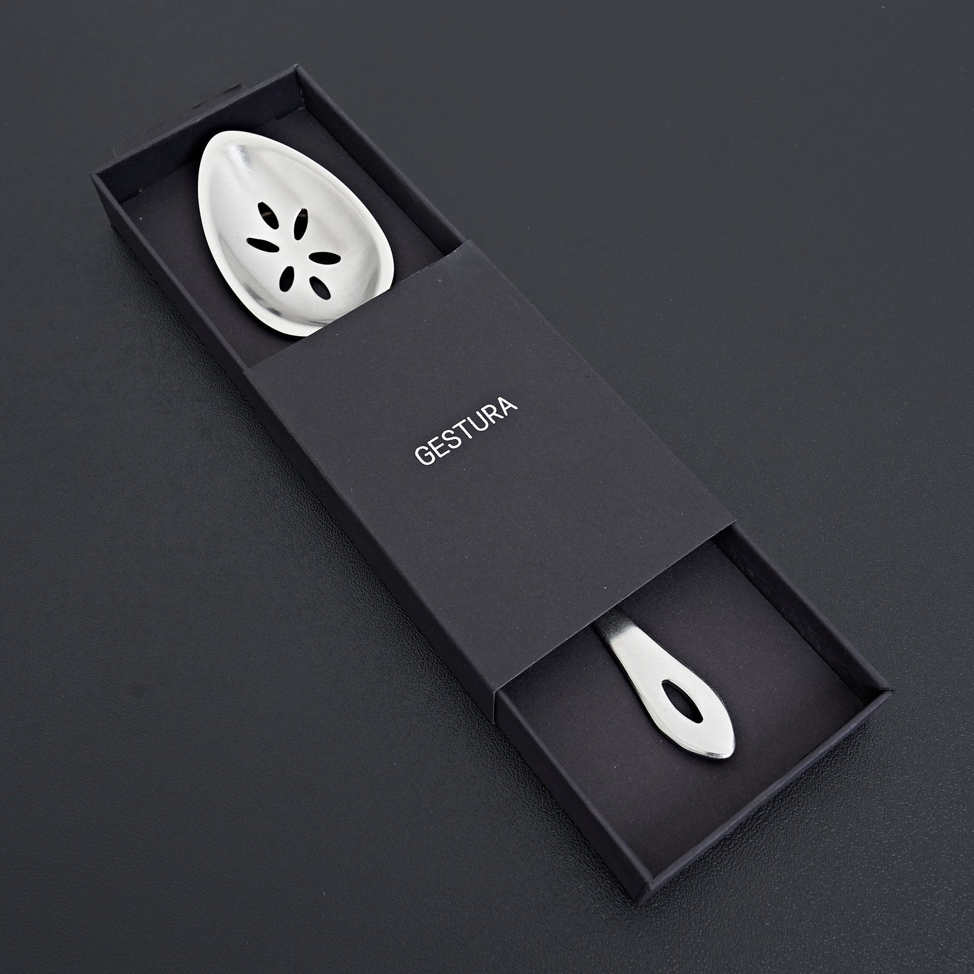 Gestura 00 Slotted Silver Spoon-Cooking Tool-Gestura-Carbon Knife Co