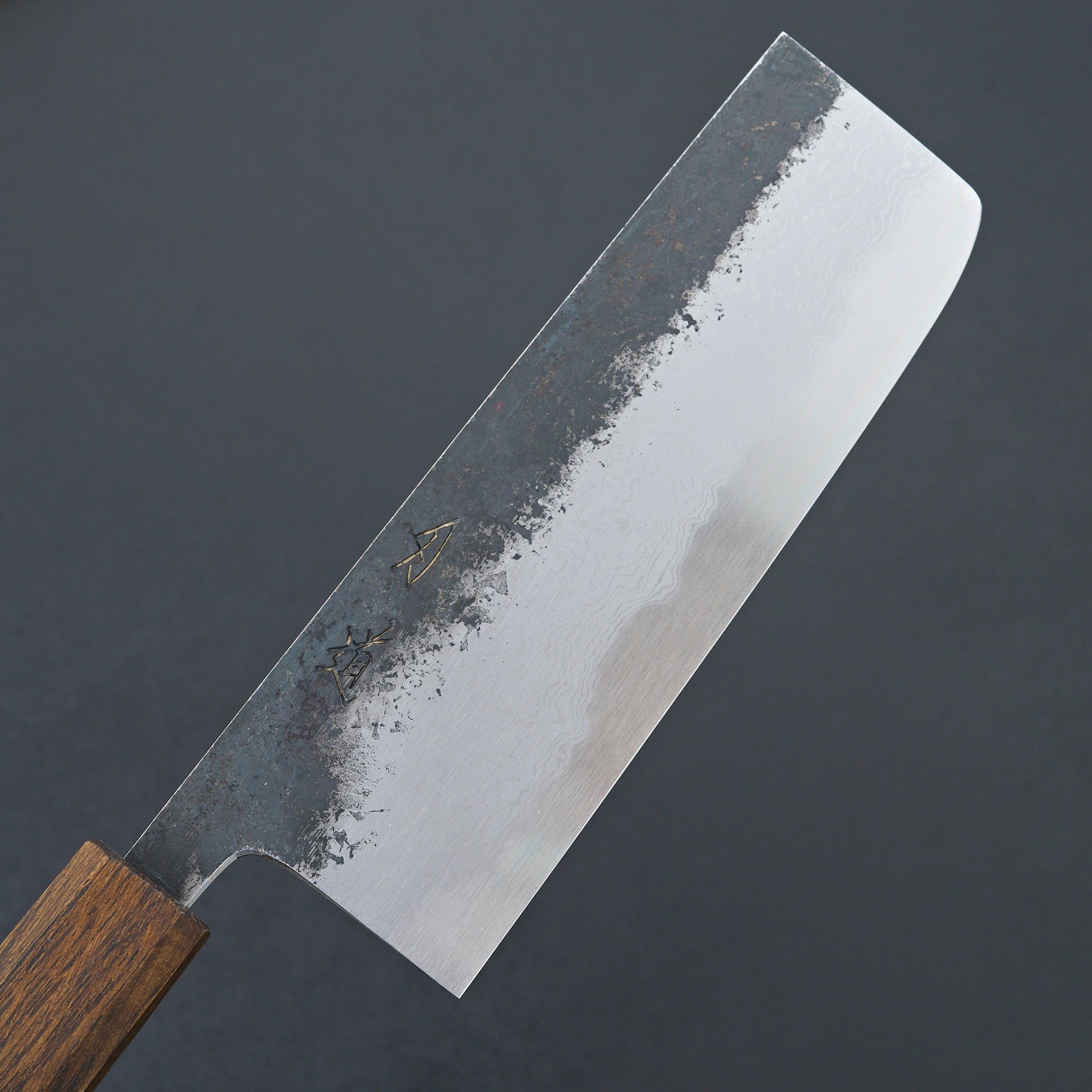 HADO Sumi Blue #1 Damascus Nakiri 165mm-Knife-Hado-Carbon Knife Co