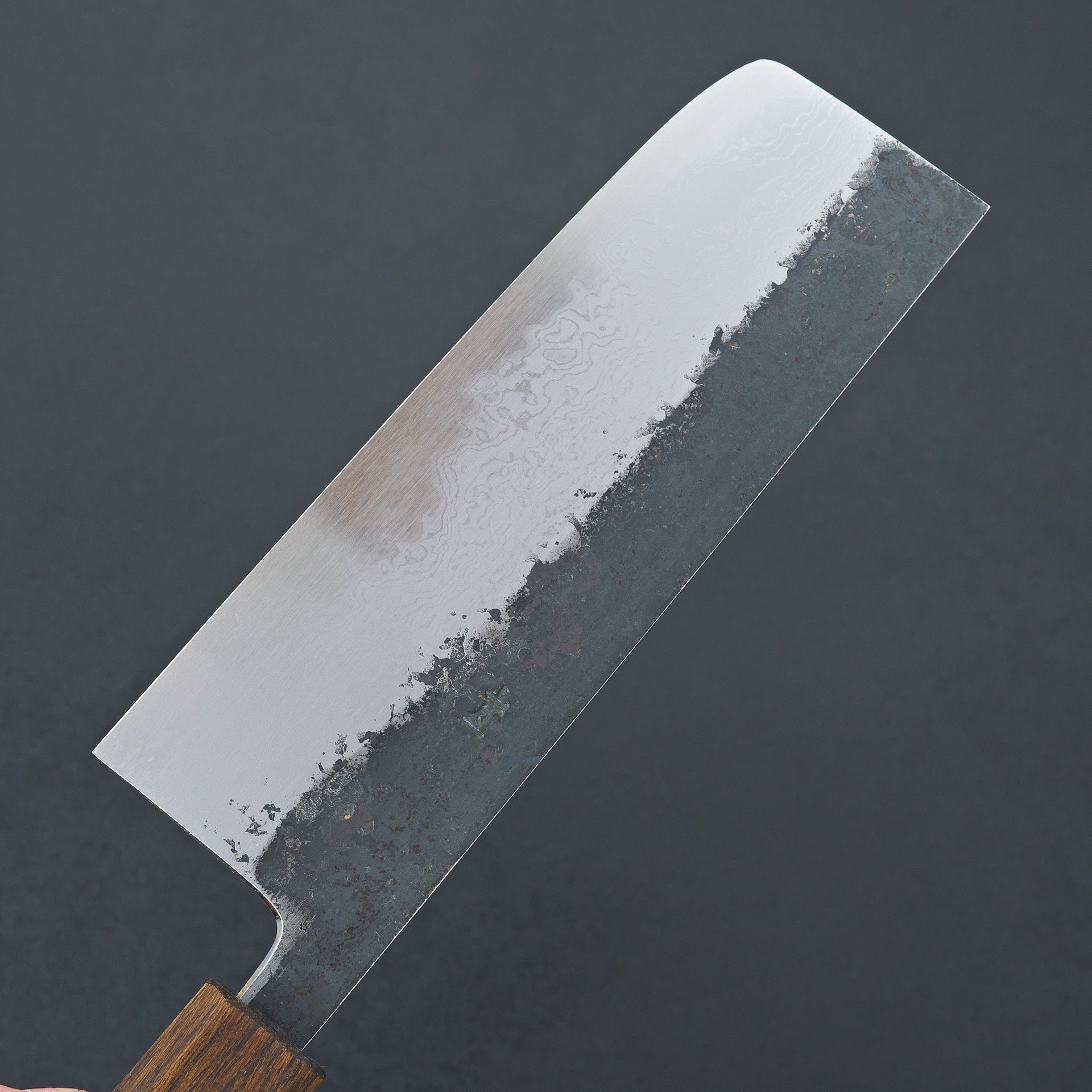 HADO Sumi Blue #1 Damascus Nakiri 165mm-Knife-Hado-Carbon Knife Co