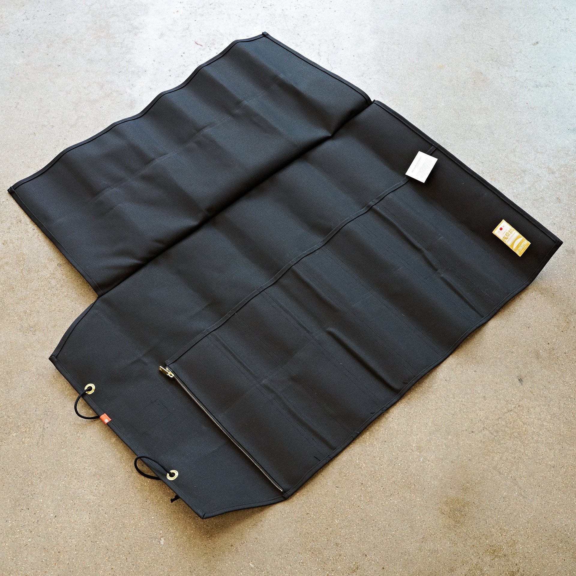 HI-CONDITION Hanpu Canvas 9 Pockets Knife Roll Black-Knife Accessories-Hitohira-Carbon Knife Co