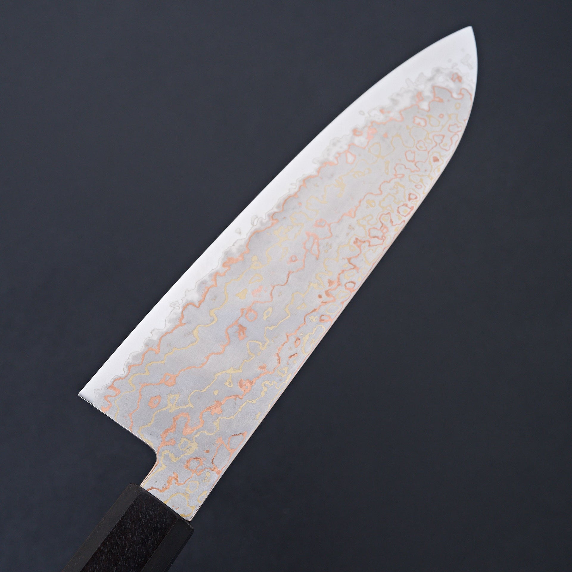 Hatsukokoro Hayabusa Blue 2 Rainbow Damascus Santoku 180mm-Knife-Hatsukokoro-Carbon Knife Co