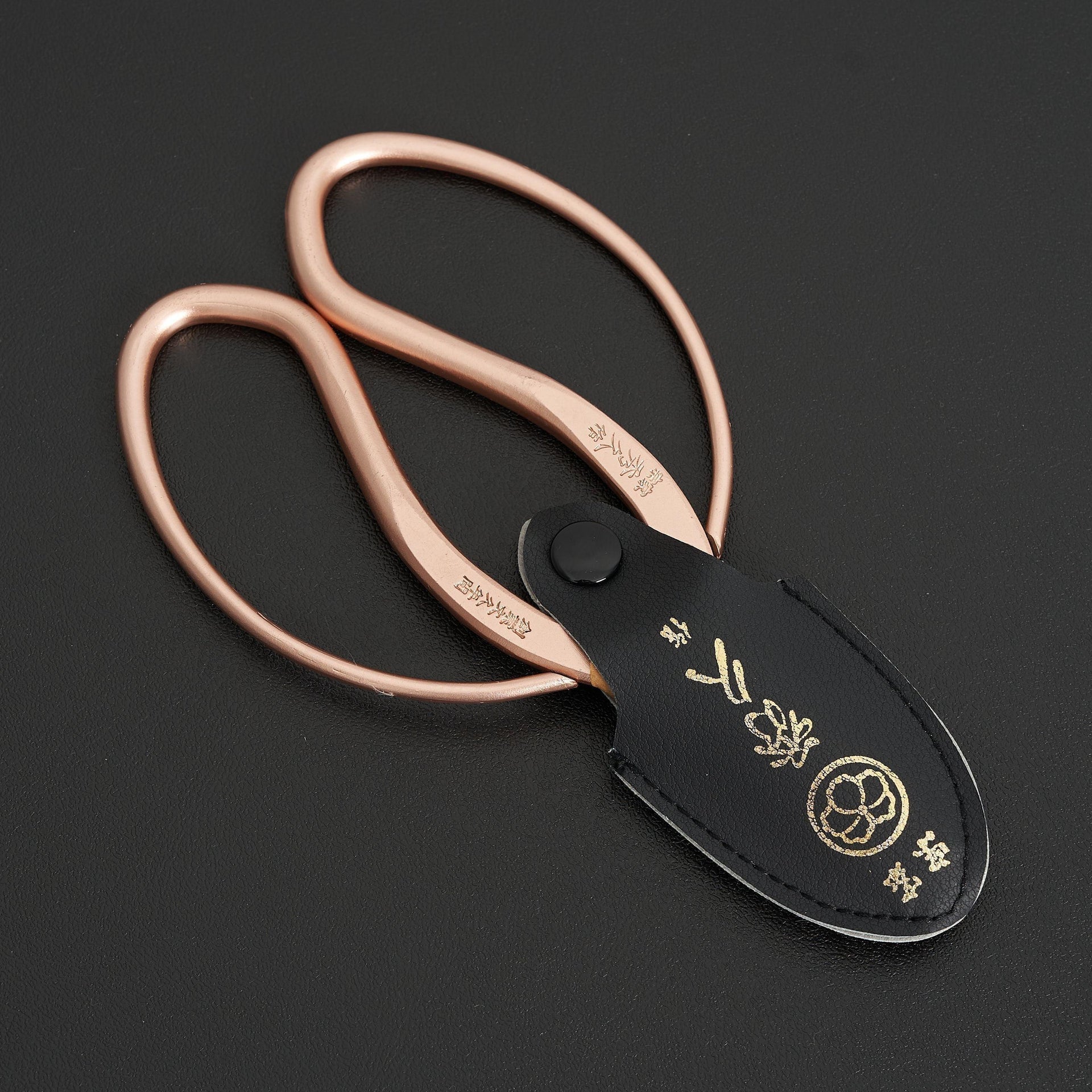 Hidehisa Flower Shears Sakura Gold 165mm-Accessories-Toyama Hamono-Carbon Knife Co