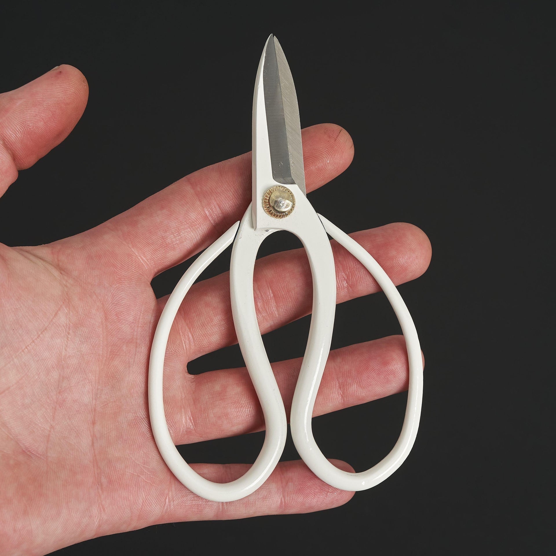 Hidehisa Mini Okubo Shears White 135mm-Accessories-Toyama Hamono-Carbon Knife Co