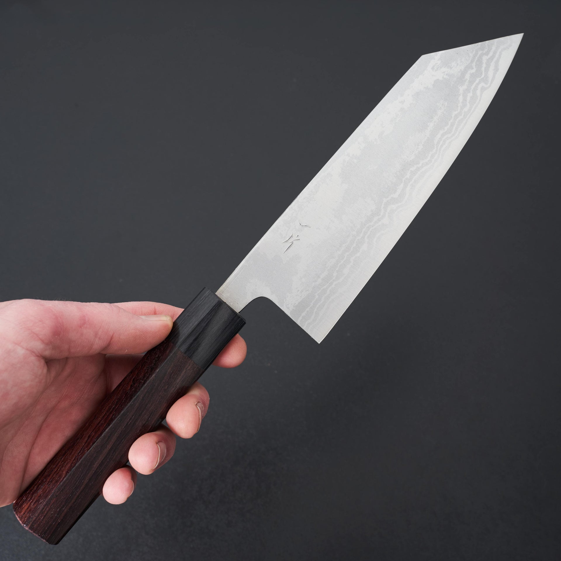 Hitohira GR Blue #2 Damascus Bunka 170mm-Knife-Hitohira-Carbon Knife Co