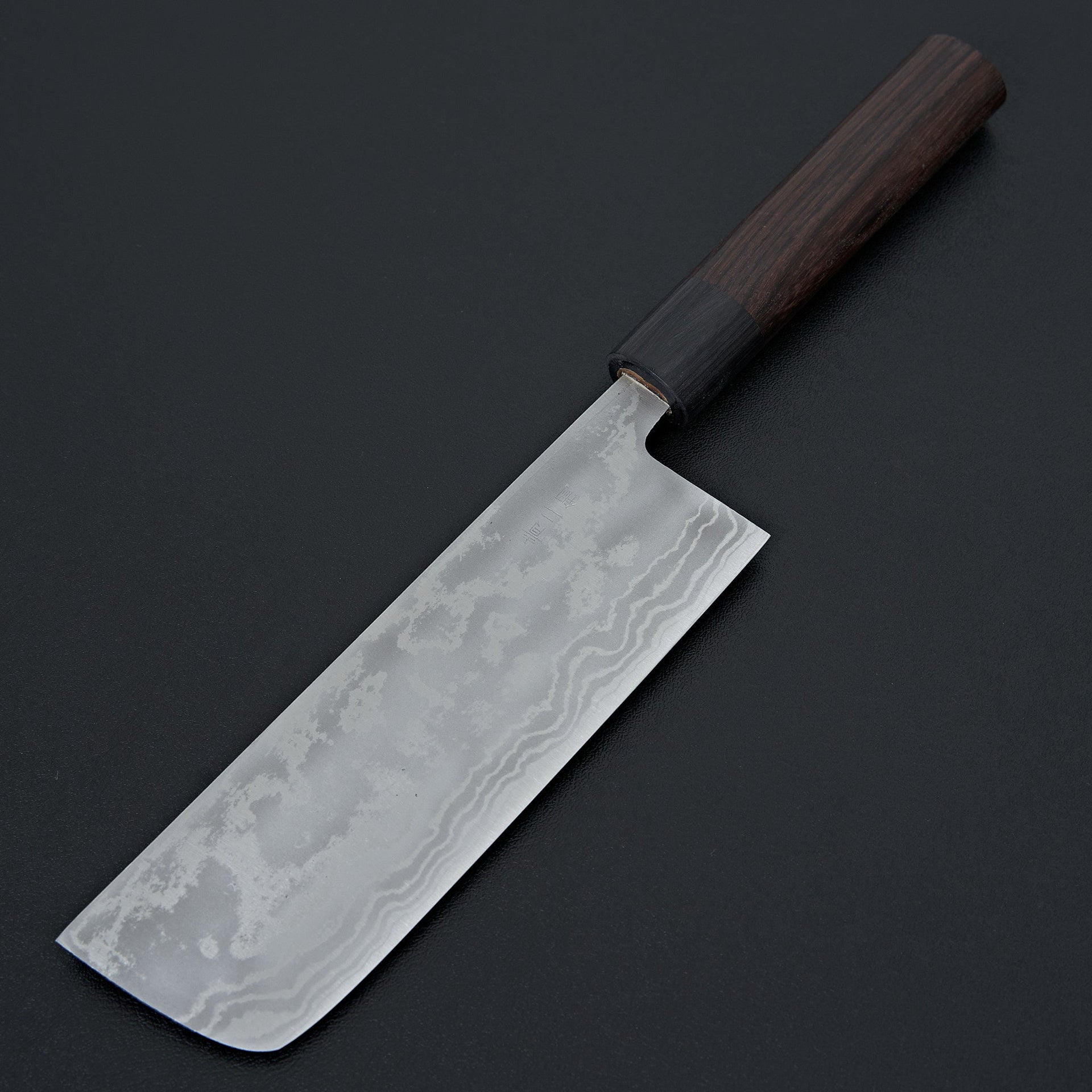 Hitohira GR Blue #2 Damascus Nakiri 165mm-Knife-Hitohira-Carbon Knife Co