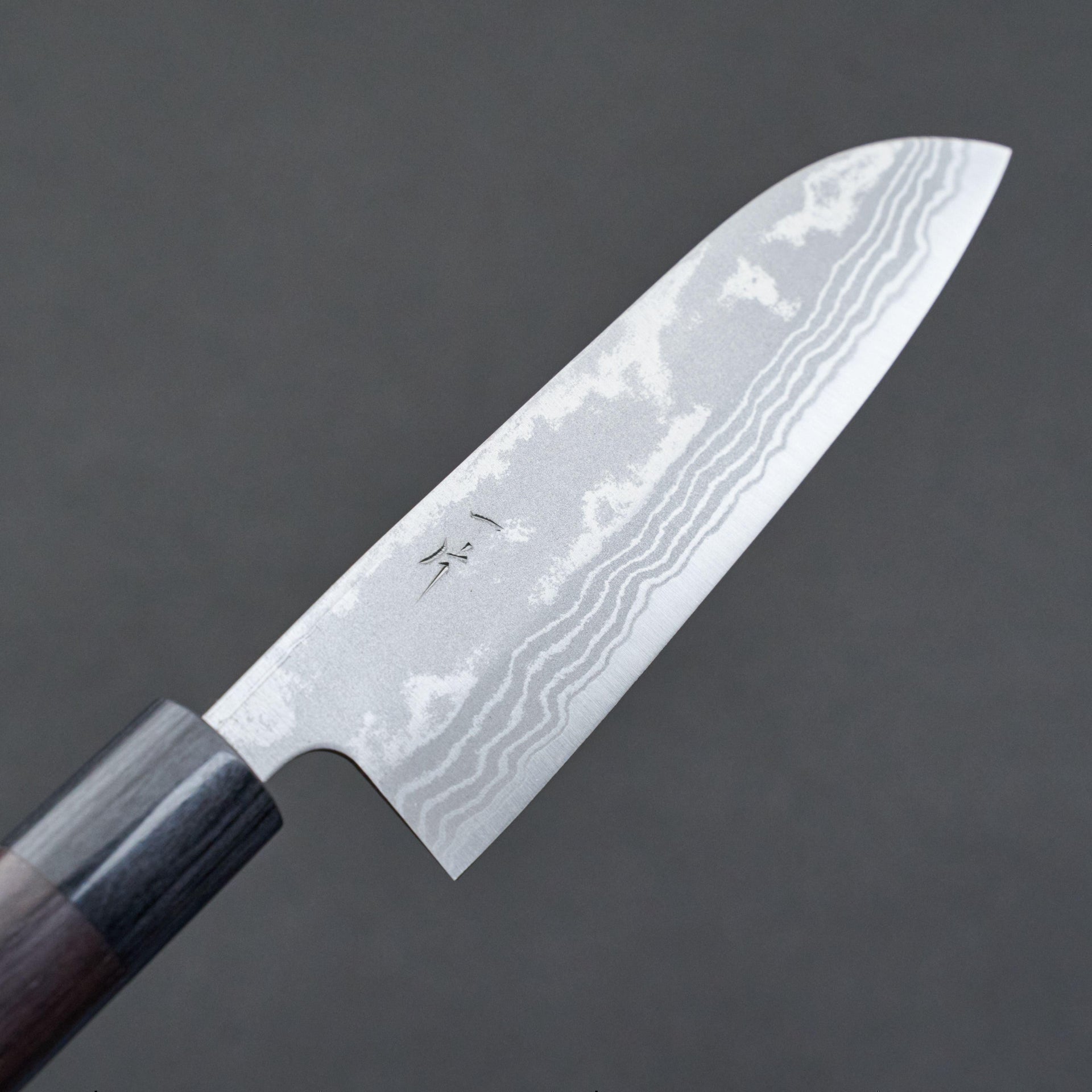 Hitohira GR Blue #2 Damascus Santoku 135mm-Knife-Hitohira-Carbon Knife Co