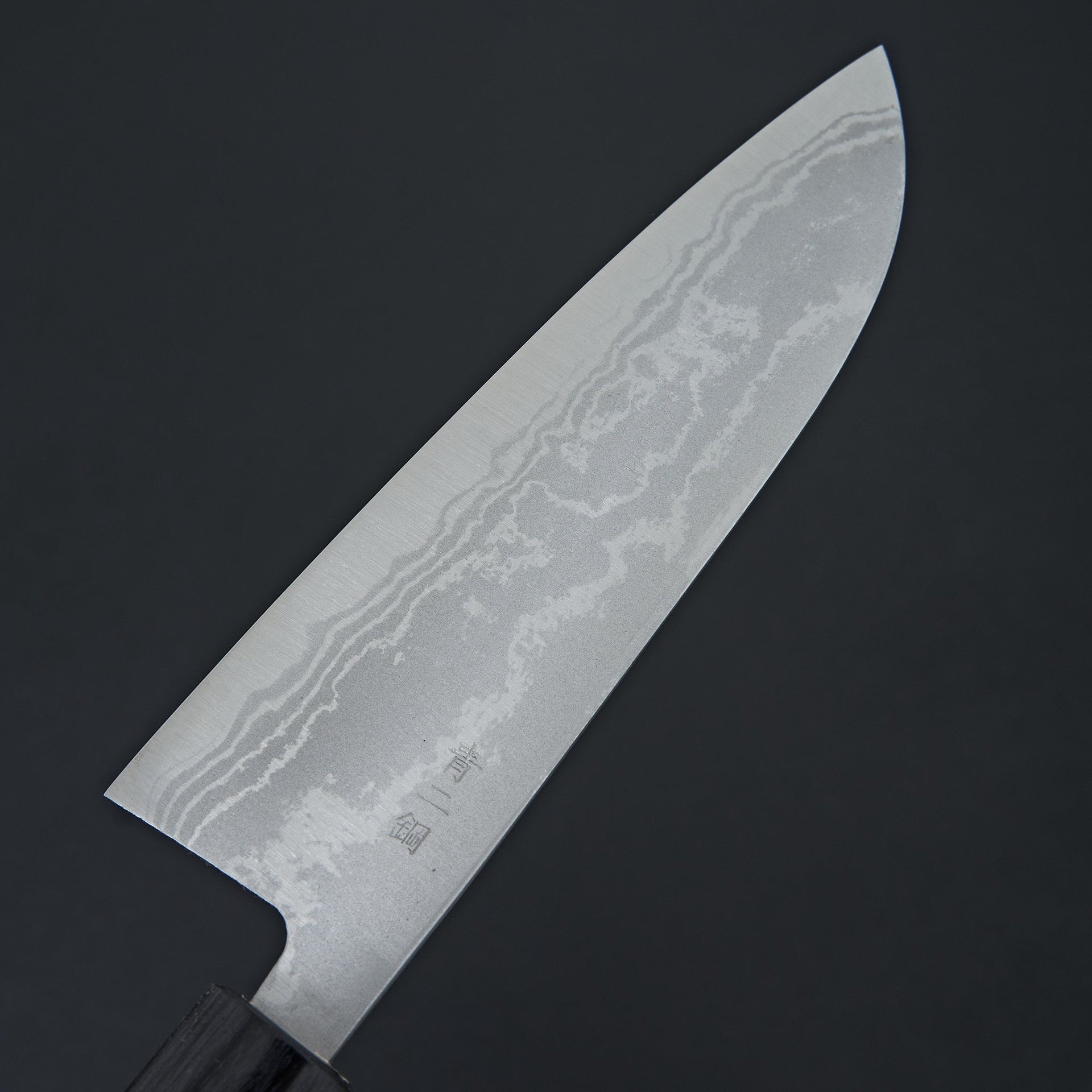 Hitohira GR Blue #2 Damascus Santoku 165mm-Knife-Hitohira-Carbon Knife Co