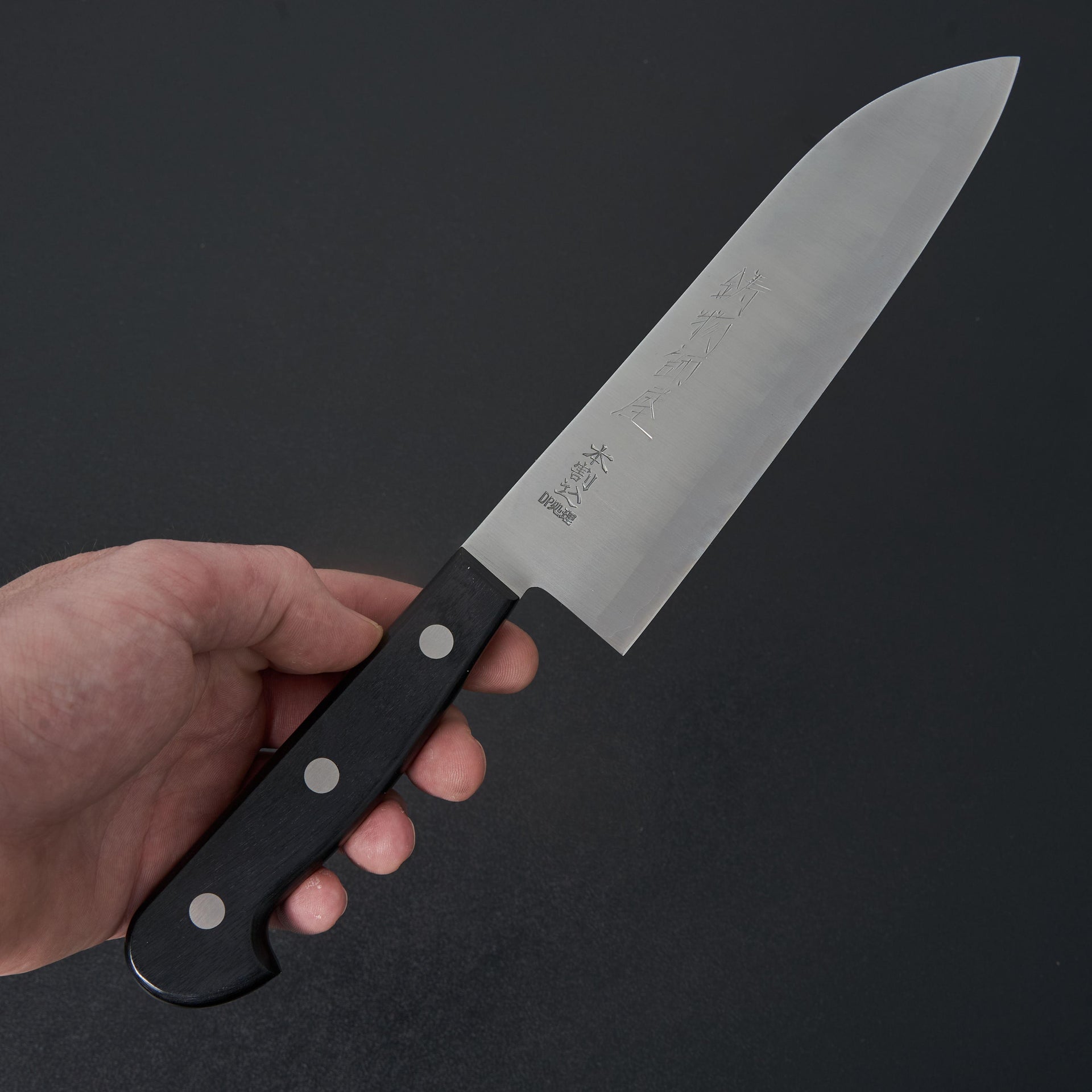 Hitohira Imojiya OKD White #2 Stainless Clad Santoku 180mm Pakka Handle-Knife-Hitohira-Carbon Knife Co