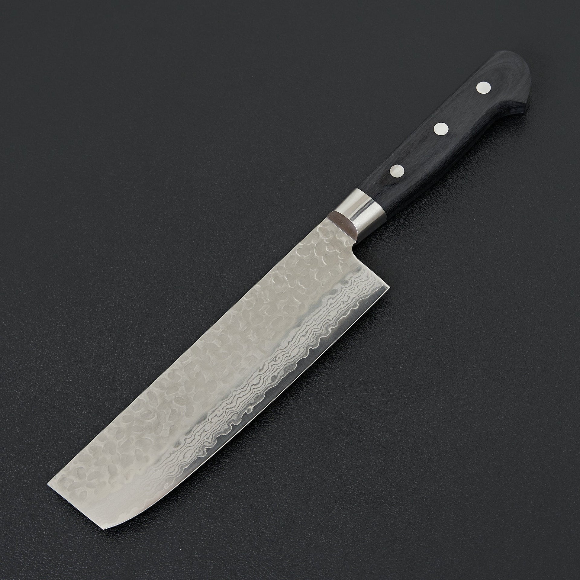 Hitohira Imojiya ST Tsuchime Damascus Nakiri Pakka Handle (Yo)-Hitohira-Carbon Knife Co