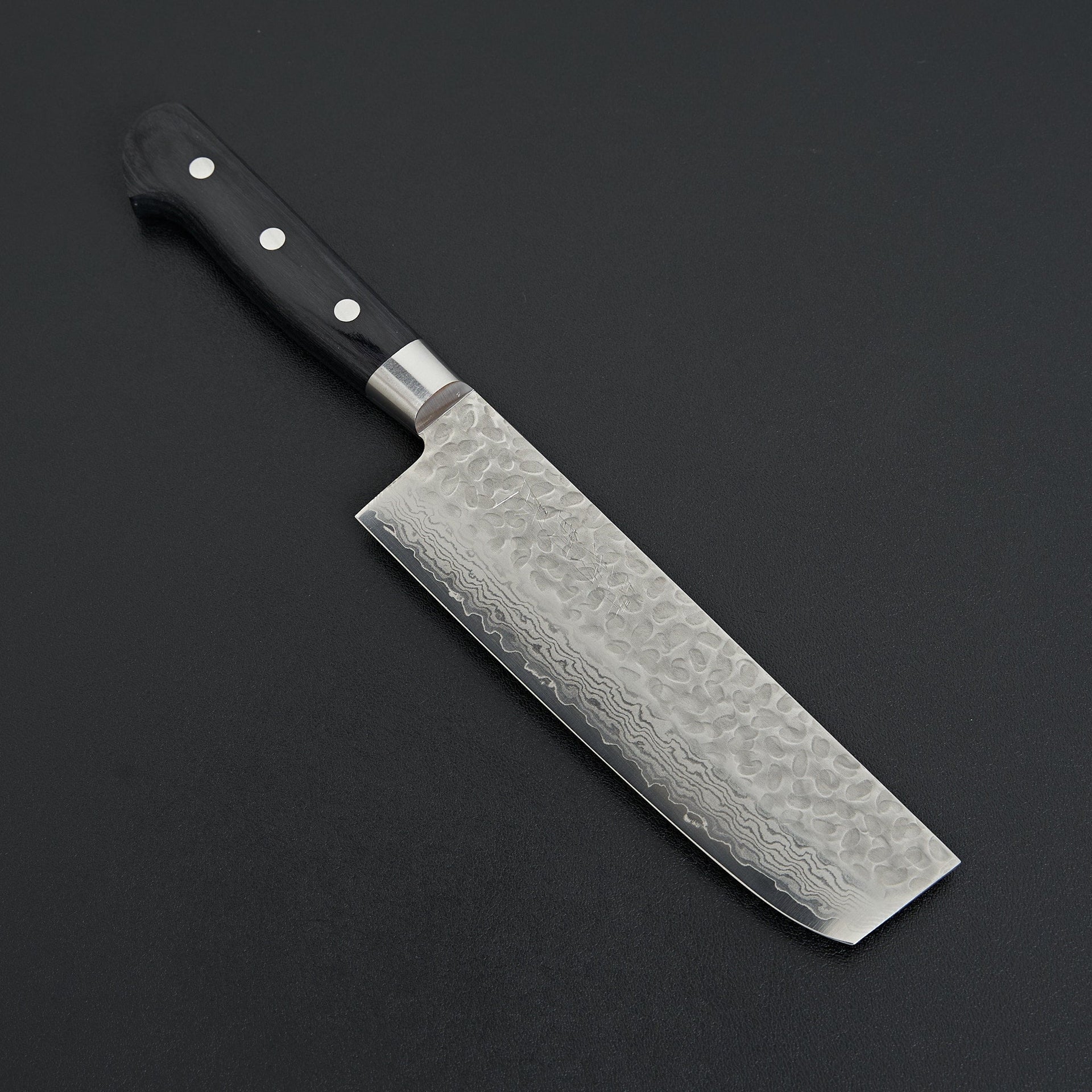 Hitohira Imojiya ST Tsuchime Damascus Nakiri Pakka Handle (Yo)-Hitohira-Carbon Knife Co