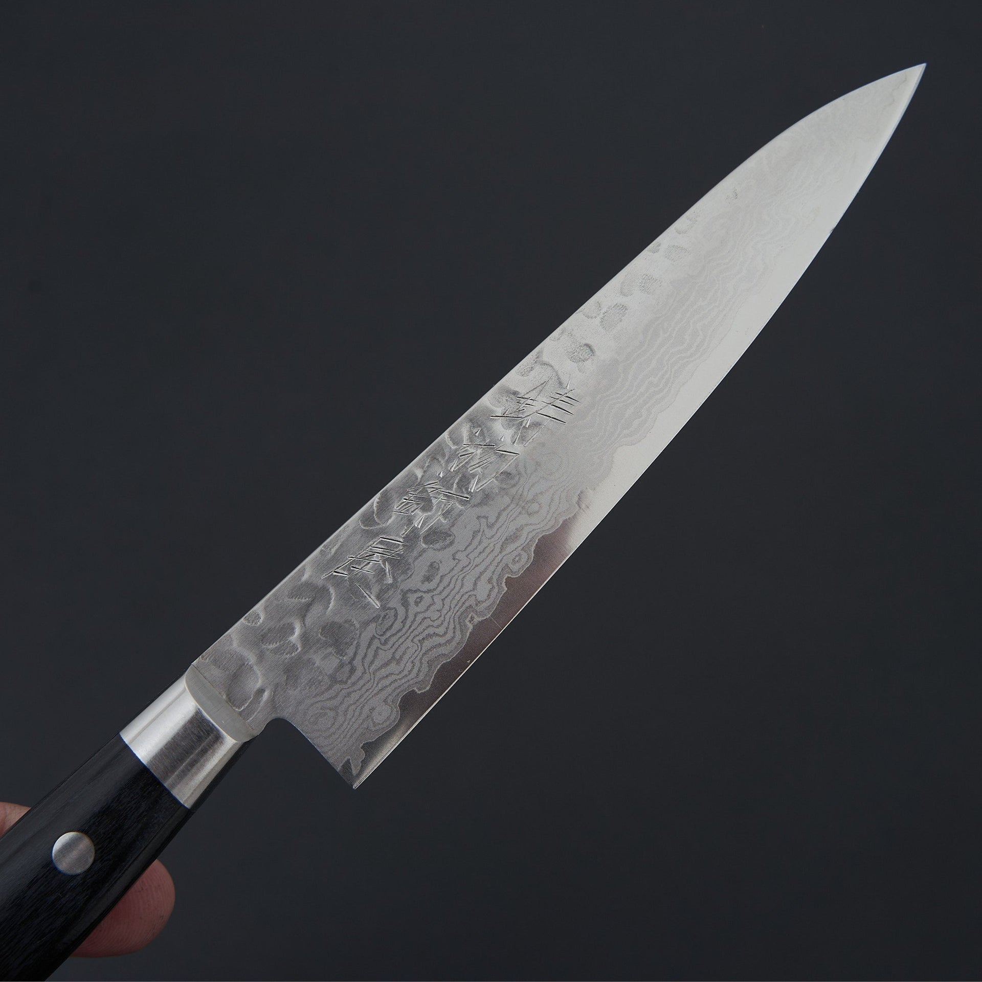 Hitohira Imojiya ST Tsuchime Damascus Petty 135mm Pakka Handle (Yo)-Knife-Hitohira-Carbon Knife Co
