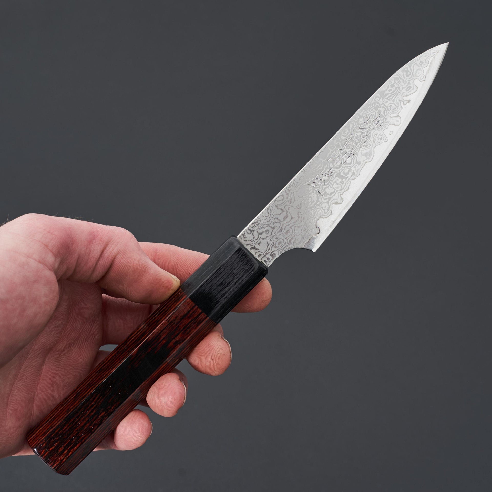 Hitohira Imojiya TH Damascus Paring 105mm Pakka Handle-Knife-Hitohira-Carbon Knife Co