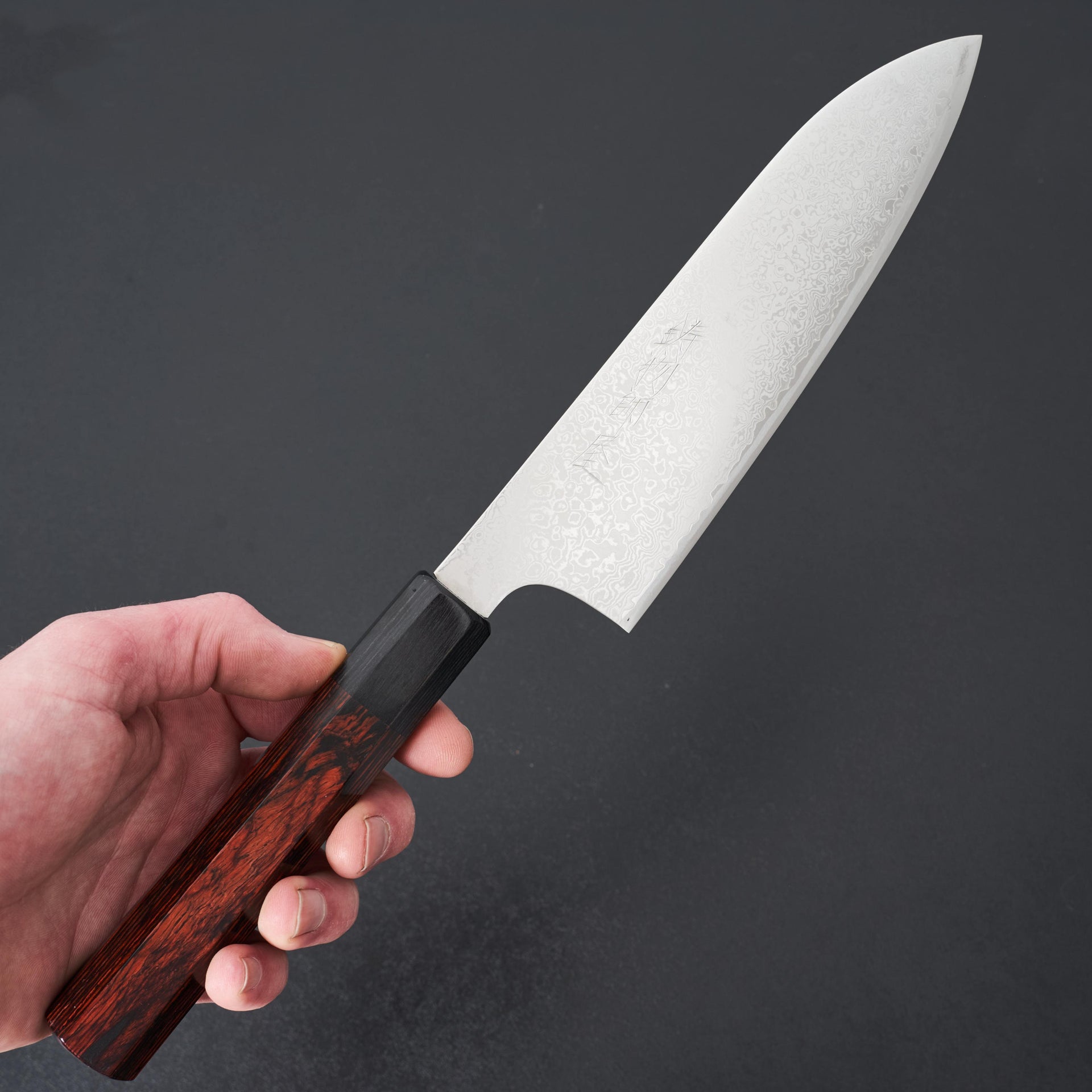 Hitohira Imojiya TH Damascus Santoku 180mm Pakka Handle-Knife-Hitohira-Carbon Knife Co