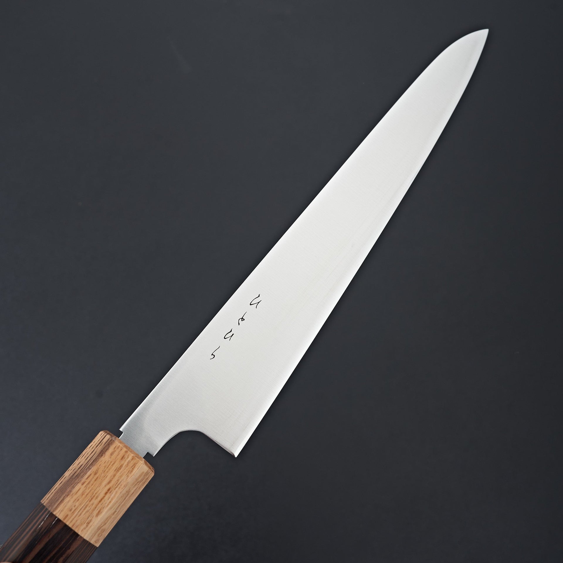 Hitohira KH Stainless Sujihiki 240mm Wenge Handle (Oak Ferrule)-Knife-Hitohira-Carbon Knife Co