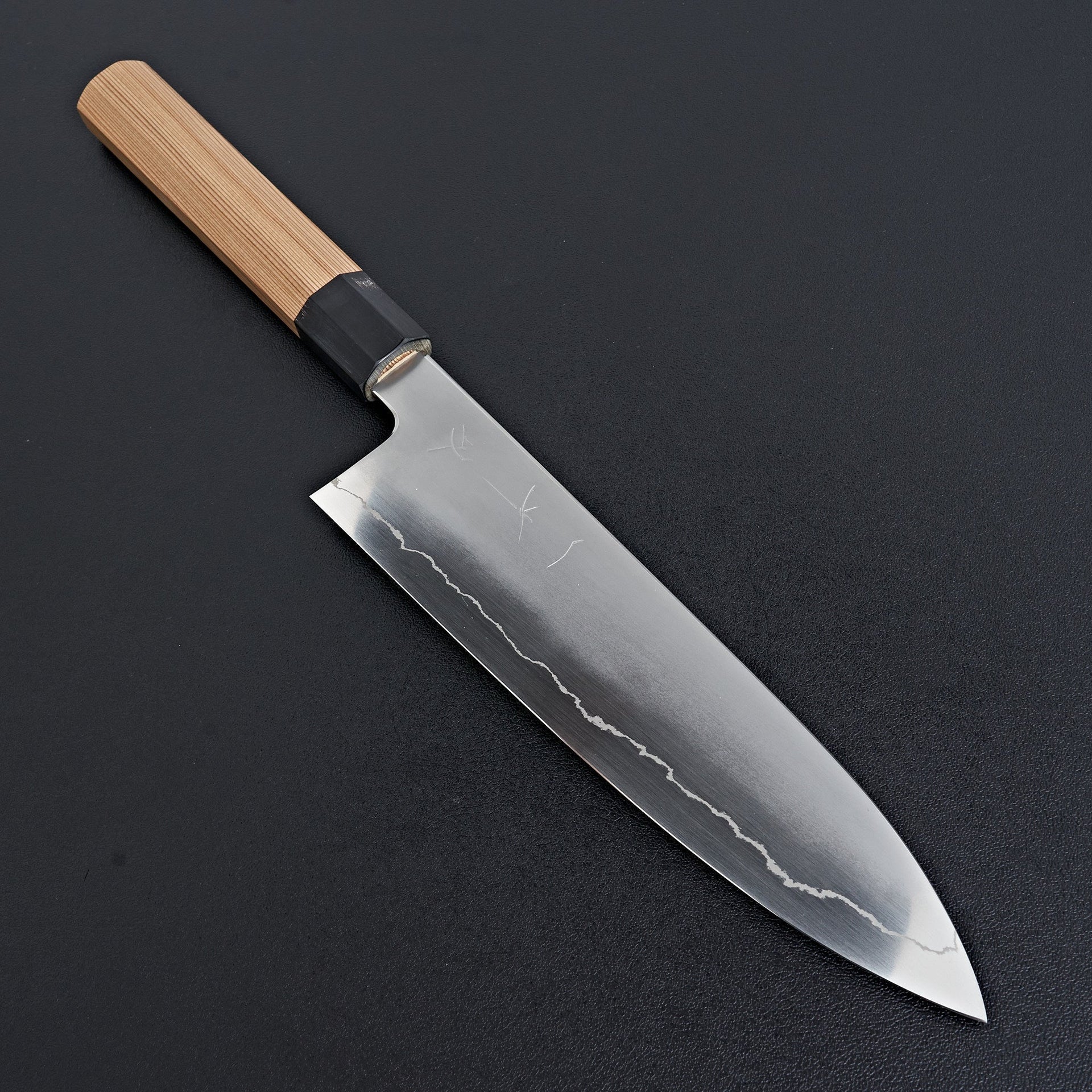 Hitohira Kikuchiyo Izo Silver #3 Gyuto 210mm Yakusugi Cedar Handle-Knife-Hitohira-Carbon Knife Co