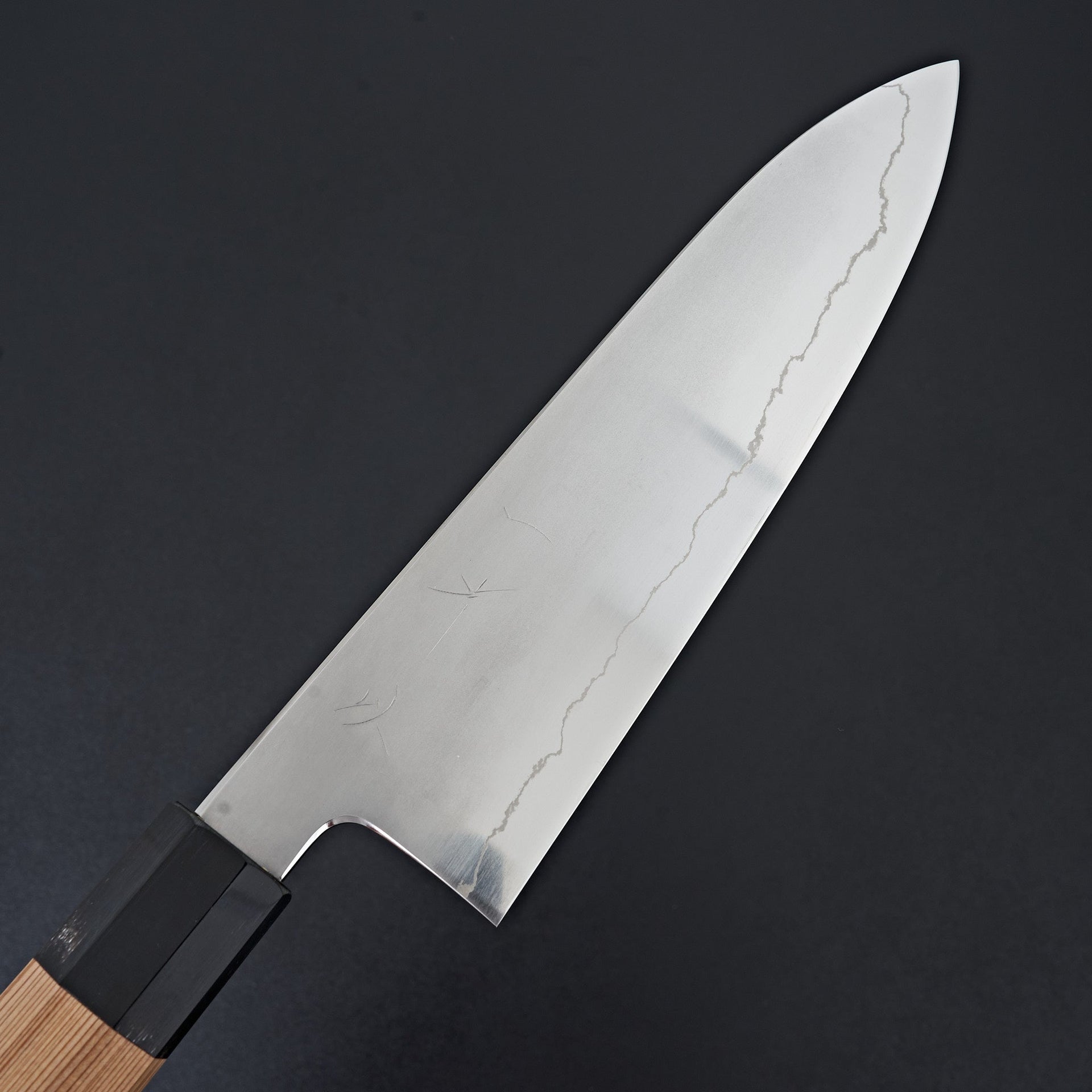Hitohira Kikuchiyo Izo Silver #3 Gyuto 210mm Yakusugi Cedar Handle-Knife-Hitohira-Carbon Knife Co