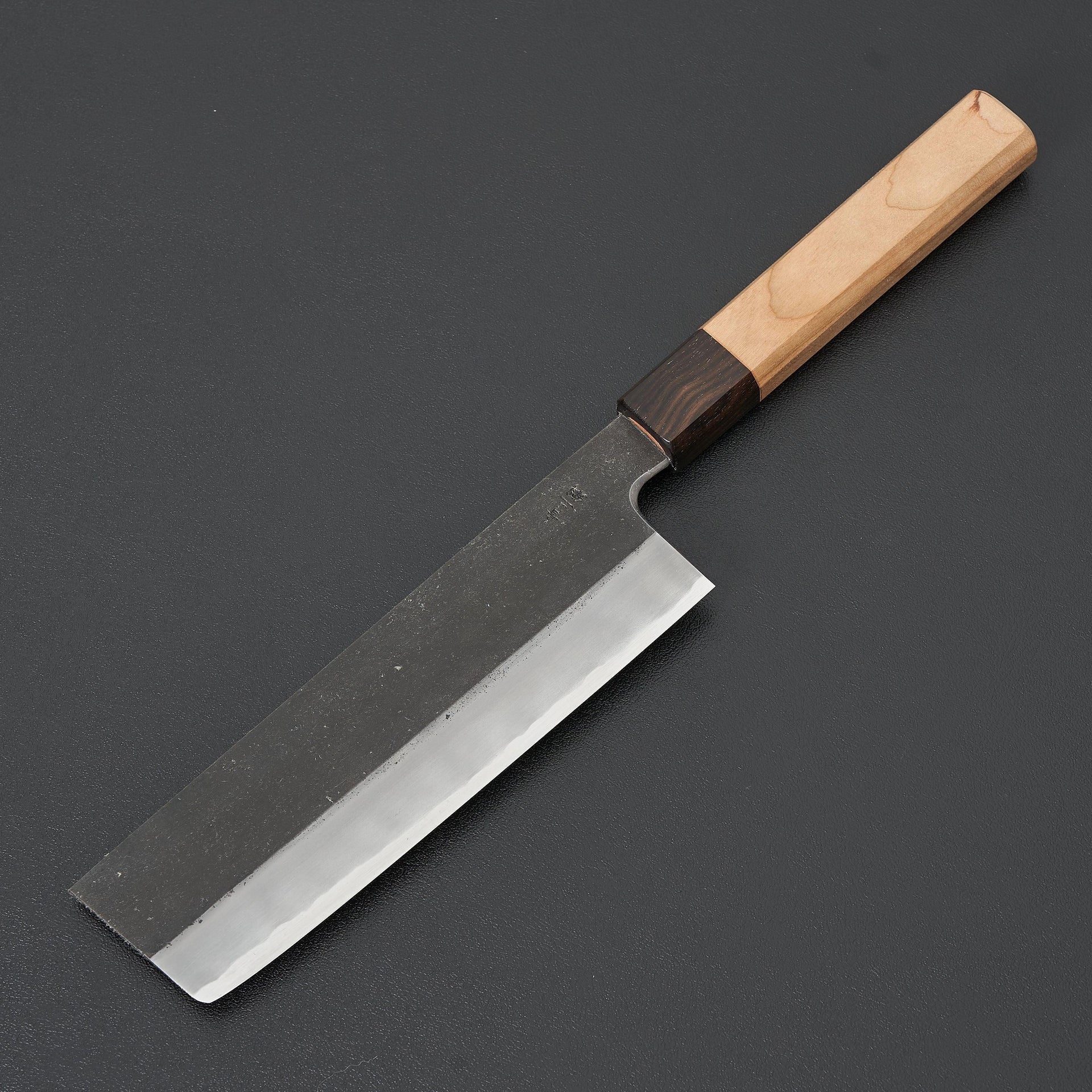 Hitohira Kikuchiyo Kyuzo Blue #2 Kurouchi Nakiri 180mm Cherry Wood-Knife-Hitohira-Carbon Knife Co