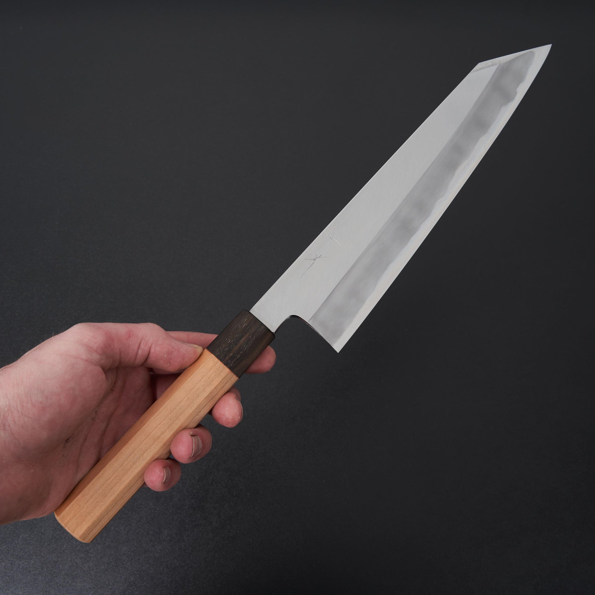 Hitohira Kikuchiyo Kyuzo White #2 Migaki Kiritsuke Gyuto 240mm Cherry Wood Handle-Knife-Hitohira-Carbon Knife Co