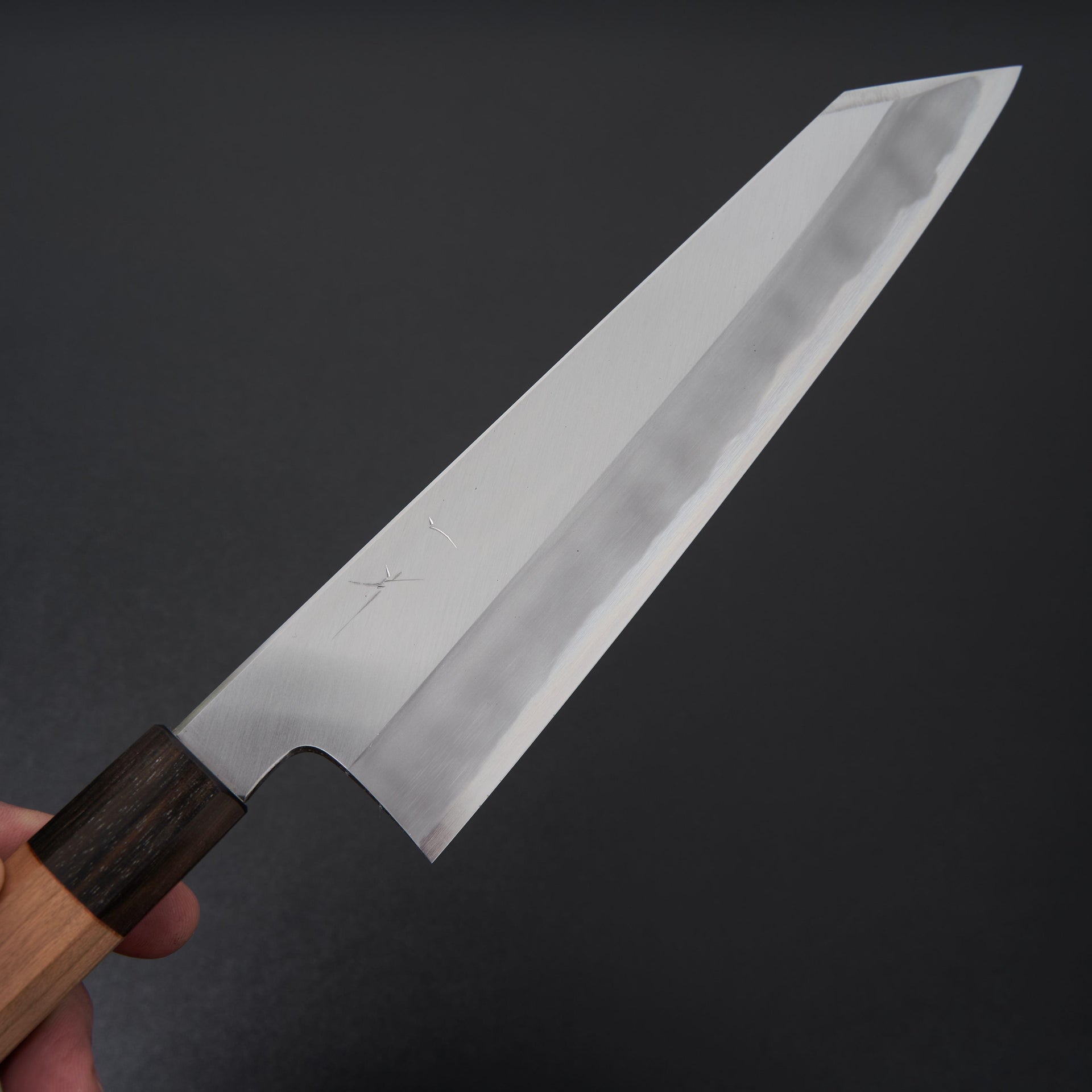 Hitohira Kikuchiyo Kyuzo White #2 Migaki Kiritsuke Gyuto 240mm Cherry Wood Handle-Knife-Hitohira-Carbon Knife Co