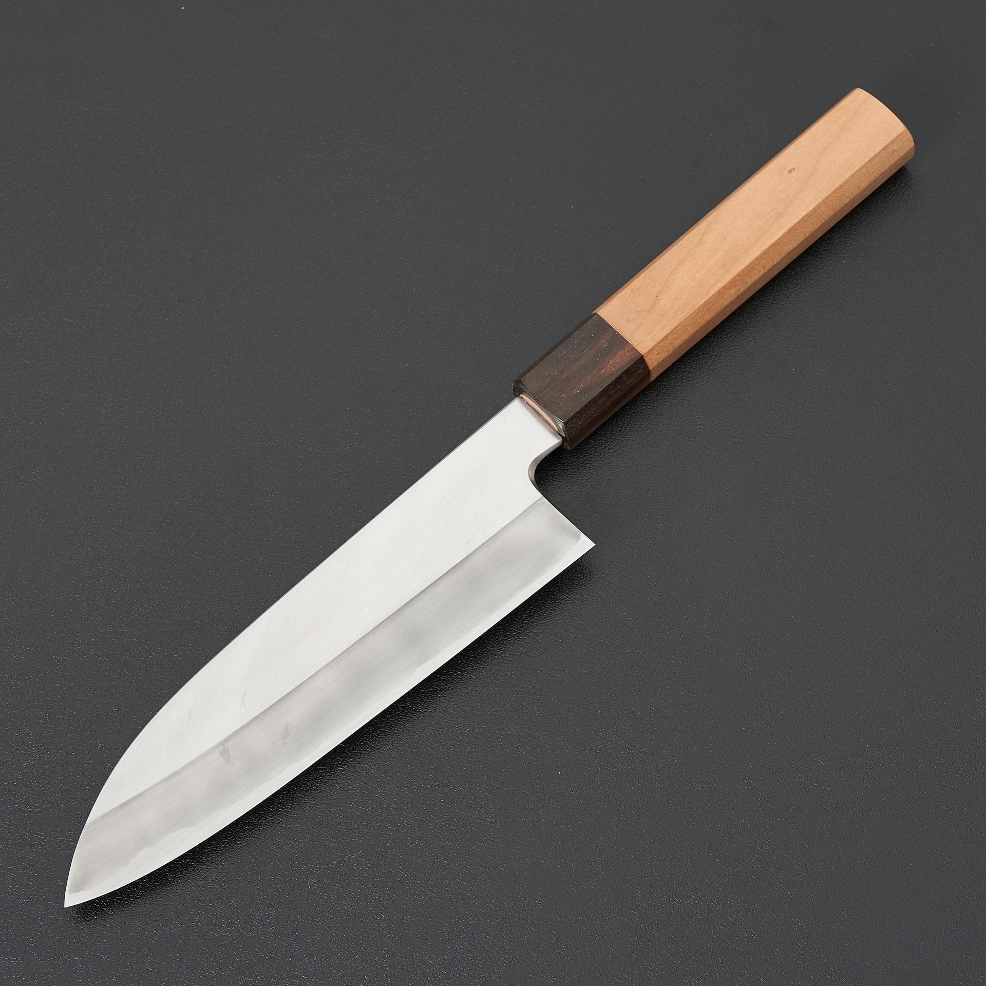 Hitohira Kikuchiyo Kyuzo White #2 Migaki Santoku 180mm Cherry Wood-Knife-Hitohira-Carbon Knife Co