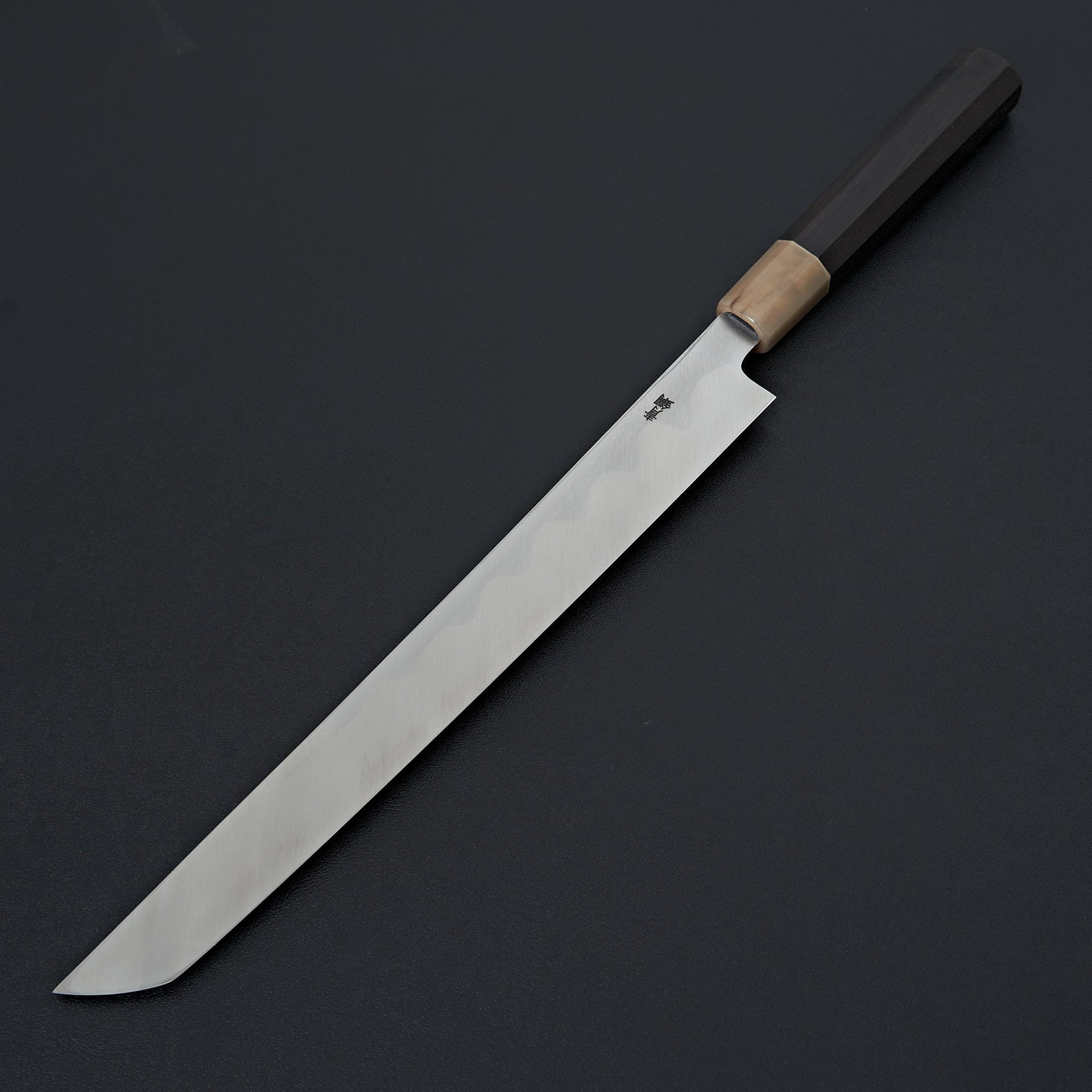 Hitohira Kikuchiyo Manzo Blue #2 Yanagi Sakimaru 300mm Ebony Handle (Saya)-Knife-Hitohira-Carbon Knife Co