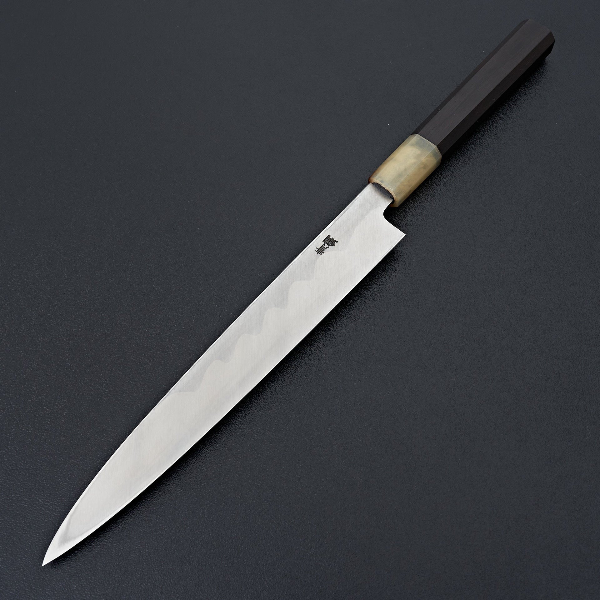 Hitohira Kikuchiyo Manzo Blue #2 Yanagiba 210mm Ebony Handle (Saya)-Knife-Hitohira-Carbon Knife Co