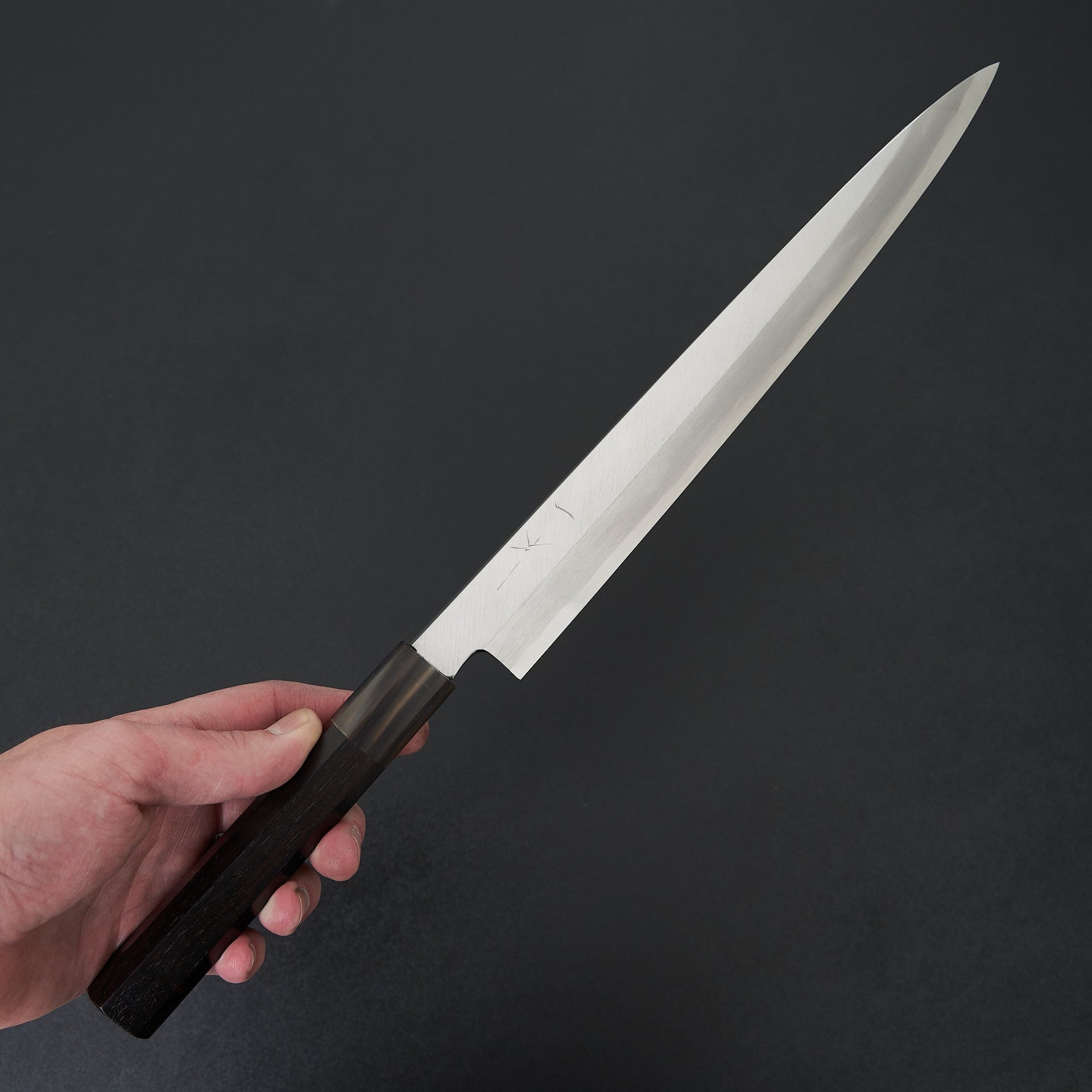 Hitohira Kikuchiyo Manzo Blue #2 Yanagiba 270mm Ebony Handle (Saya)-Knife-Hitohira-Carbon Knife Co