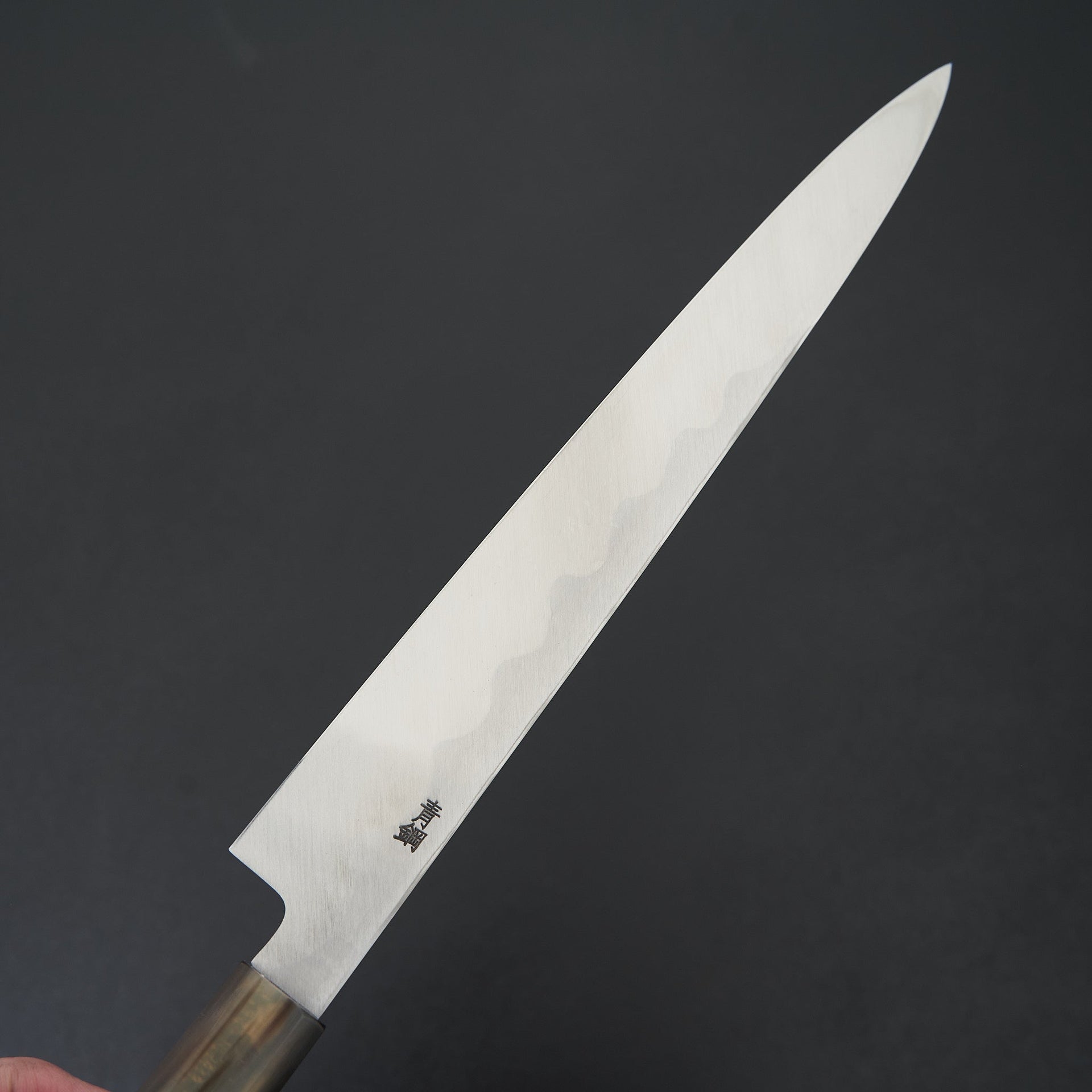 Hitohira Kikuchiyo Manzo Blue #2 Yanagiba 270mm Ebony Handle (Saya)-Knife-Hitohira-Carbon Knife Co