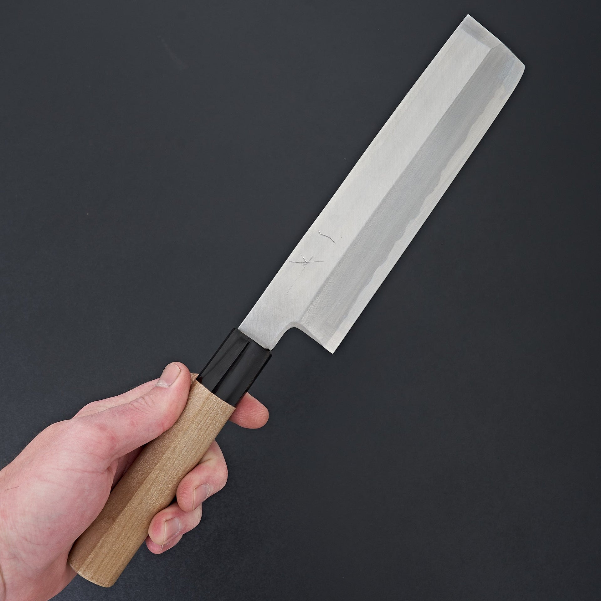 Hitohira Kikuchiyo Manzo White #3 Usuba 210mm Ho Wood Handle (D-Shape)-Knife-Hitohira-Carbon Knife Co