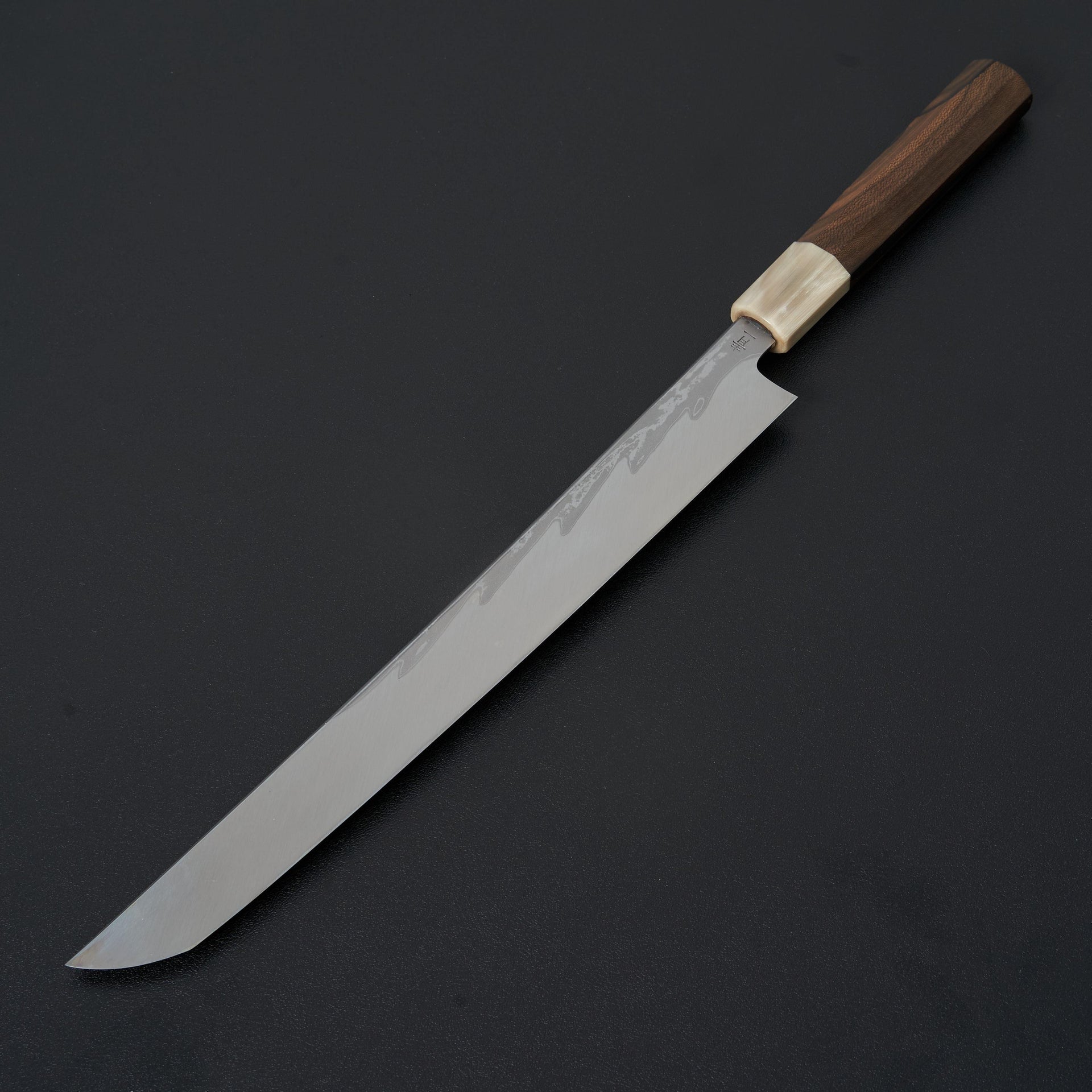 Hitohira Kikuchiyo Mosuke Kikko Blue #1 Yanagi Sakimaru 300mm Ziricote Handle (Saya)-Knife-Hitohira-Carbon Knife Co