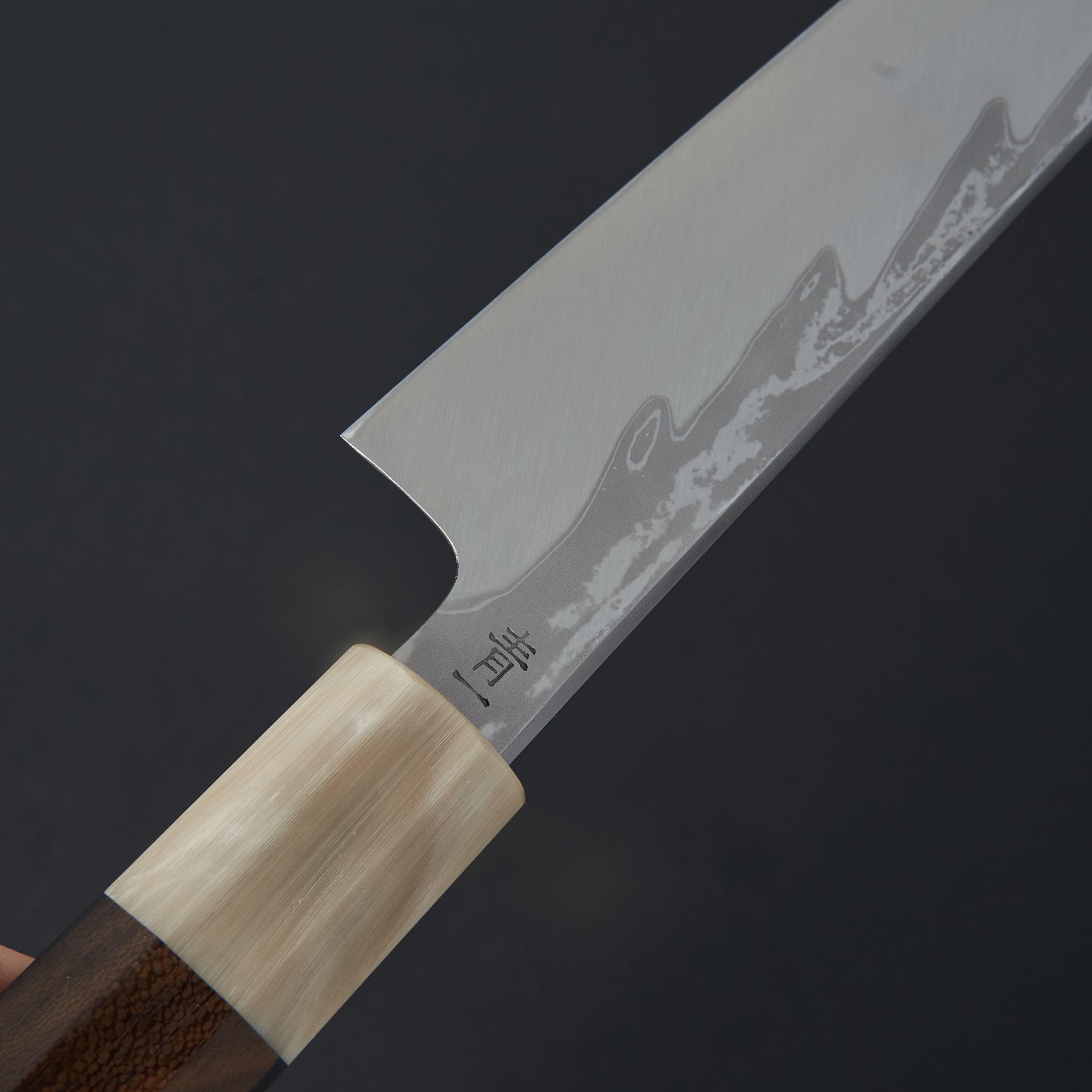 Hitohira Kikuchiyo Mosuke Kikko Blue #1 Yanagi Sakimaru 300mm Ziricote Handle (Saya)-Knife-Hitohira-Carbon Knife Co