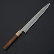 Hitohira Kikuchiyo Mosuke Kikko Blue #1 Yanagiba 300mm Ziricote Handle (Saya)-Knife-Hitohira-Carbon Knife Co
