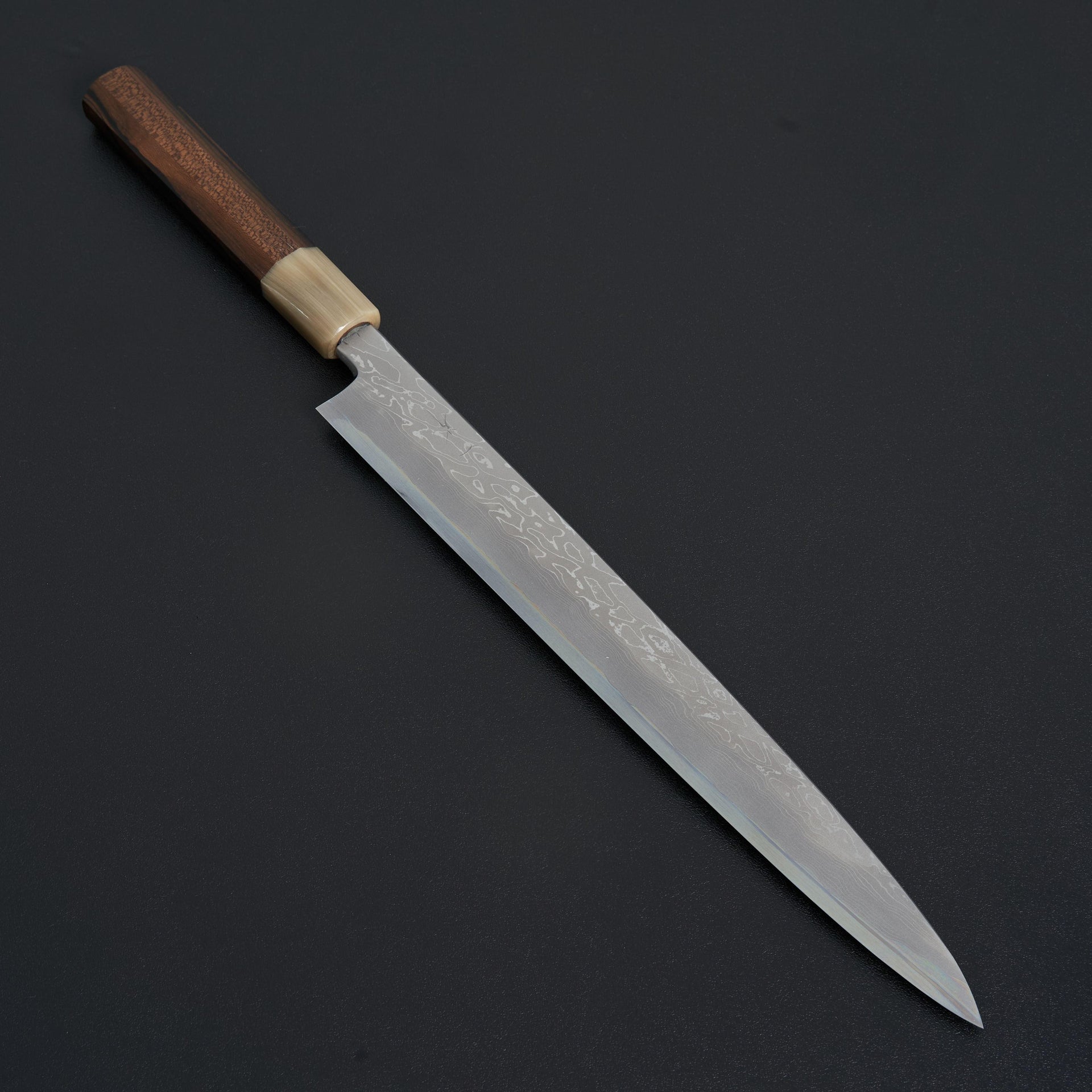 Hitohira Kikuchiyo Mosuke Kikko Blue #1 Yanagiba 300mm Ziricote Handle (Saya)-Knife-Hitohira-Carbon Knife Co