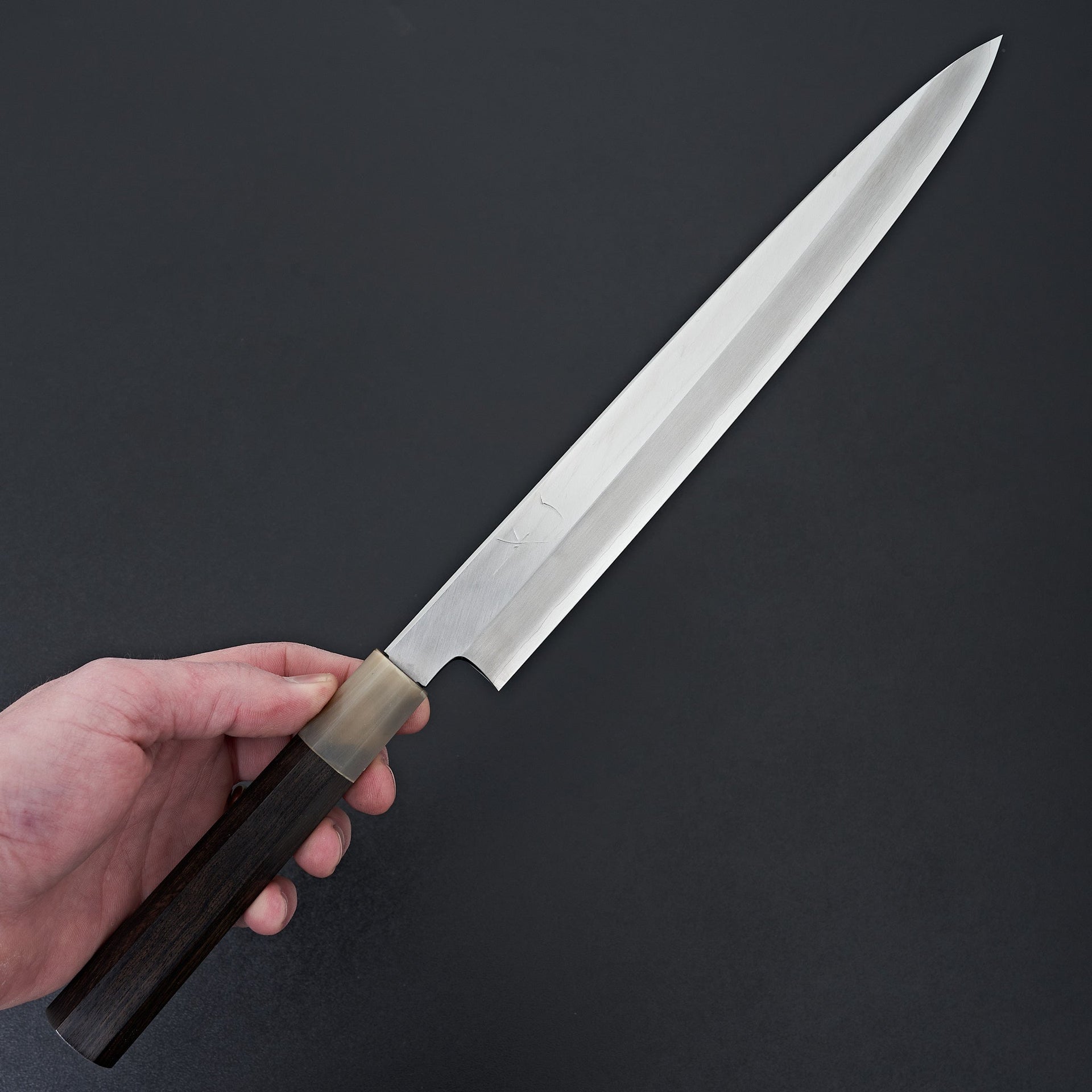Hitohira Kikuchiyo Mosuke Silver #3 Yanagiba 270mm Ebony Handle (Saya)-Knife-Hitohira-Carbon Knife Co