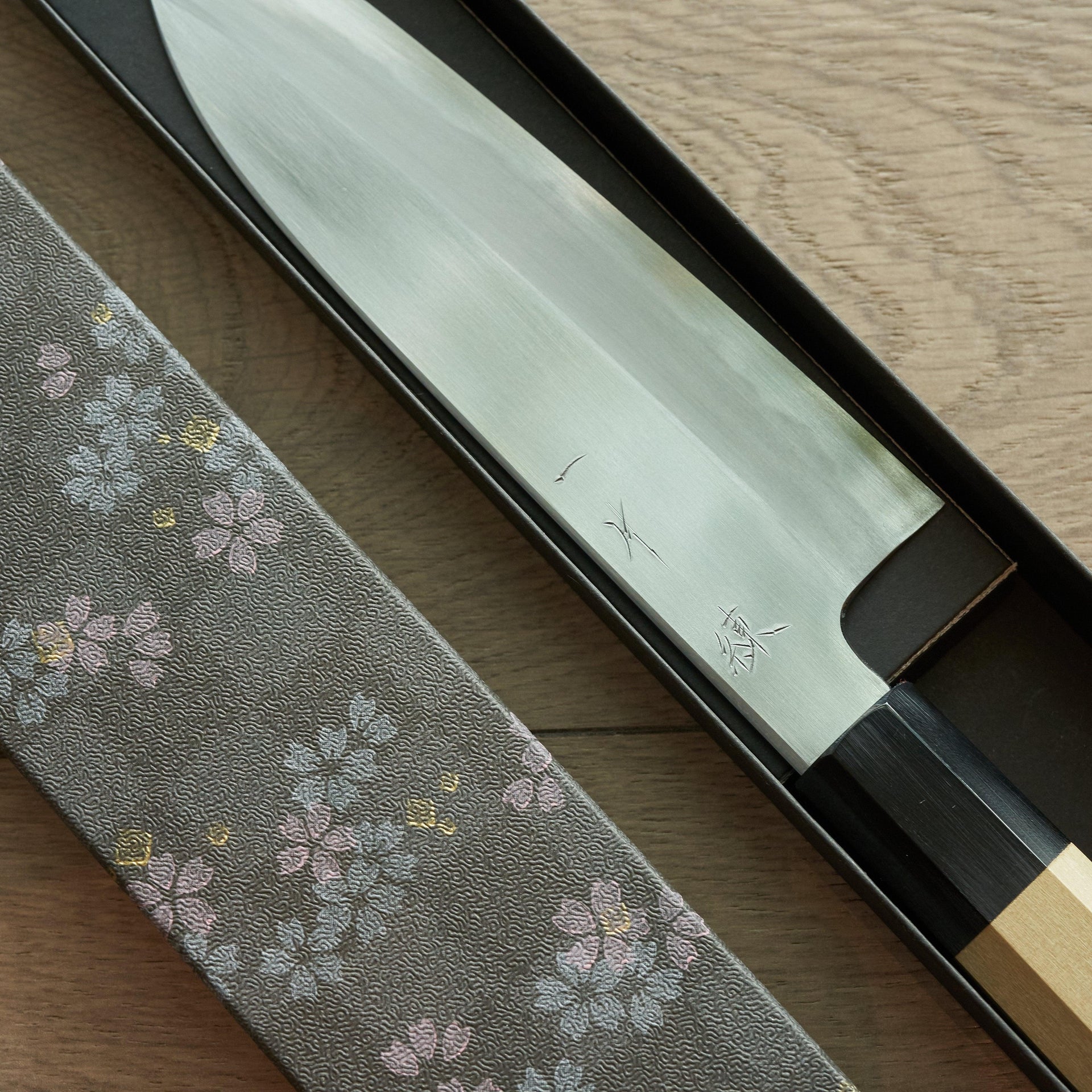 Hitohira Kikuchiyo Ren White #2 Santoku 180mm-Knife-Hitohira-Carbon Knife Co