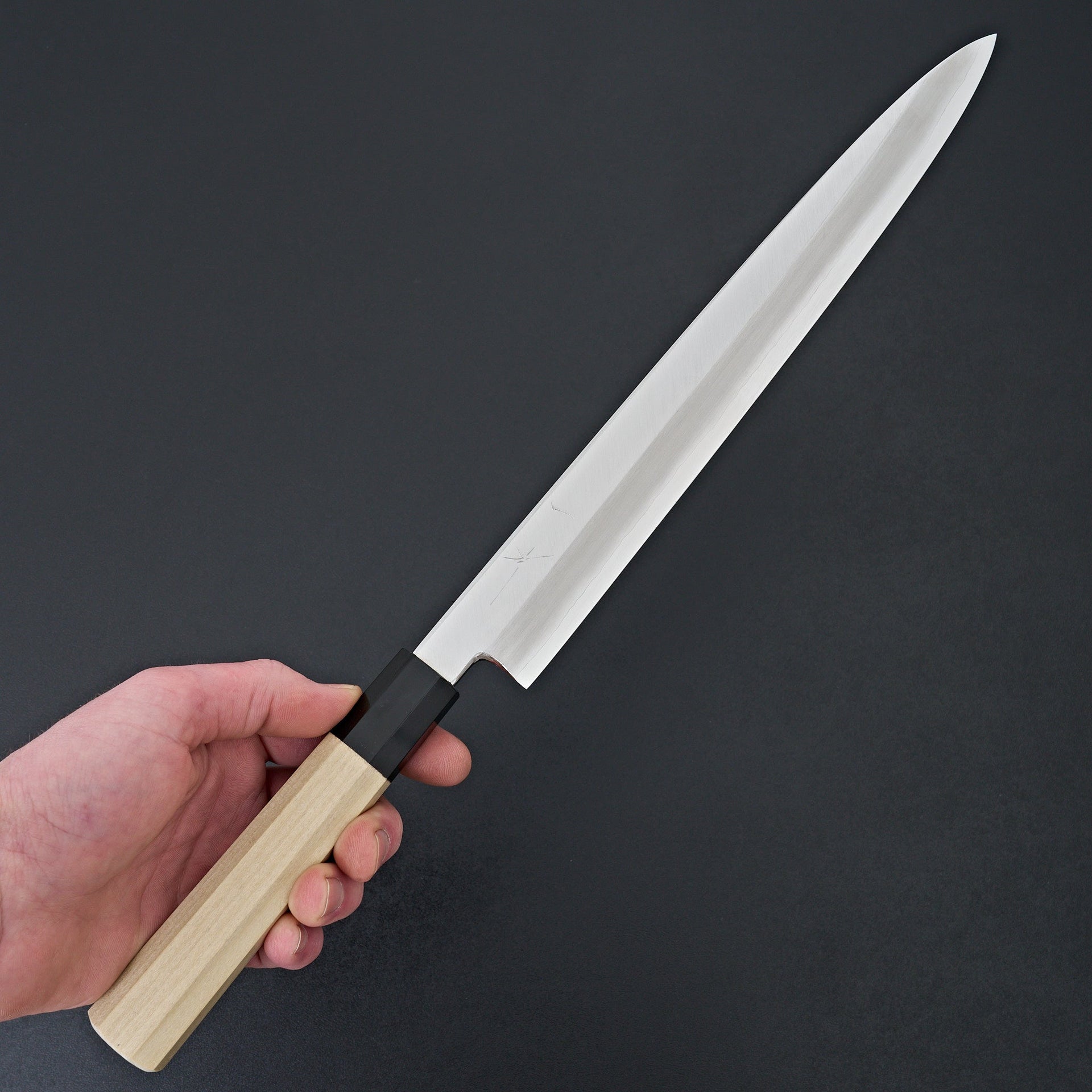 Hitohira Kikuchiyo Rikichi Silver #3 Yanagiba 300mm Ho Wood Handle (Saya)-Knife-Hitohira-Carbon Knife Co