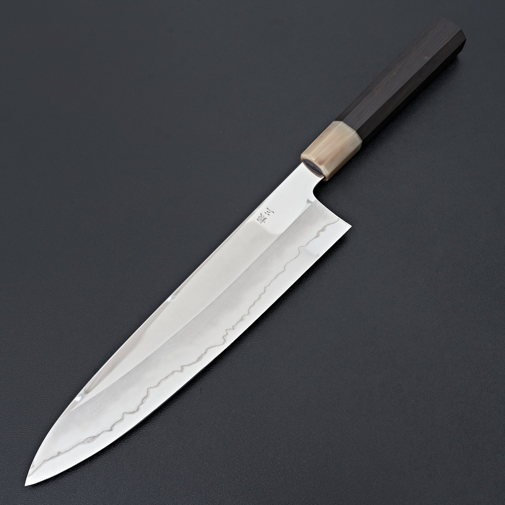 Hitohira Kikuchiyo Rou Silver #3 Mirror Polished Gyuto 240mm Ebony Handle-Knife-Hitohira-Carbon Knife Co